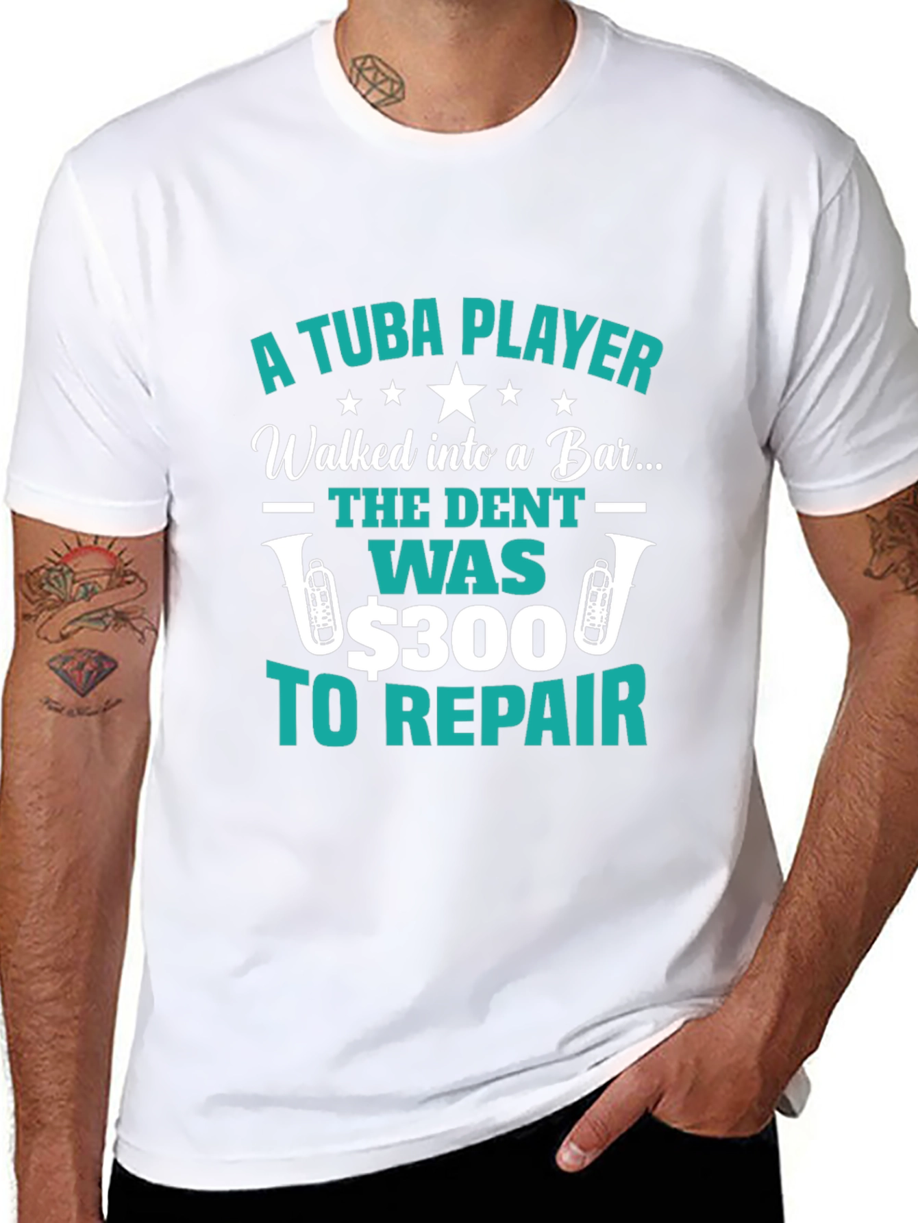 Tuba Player Bar Joke Graphic Tee