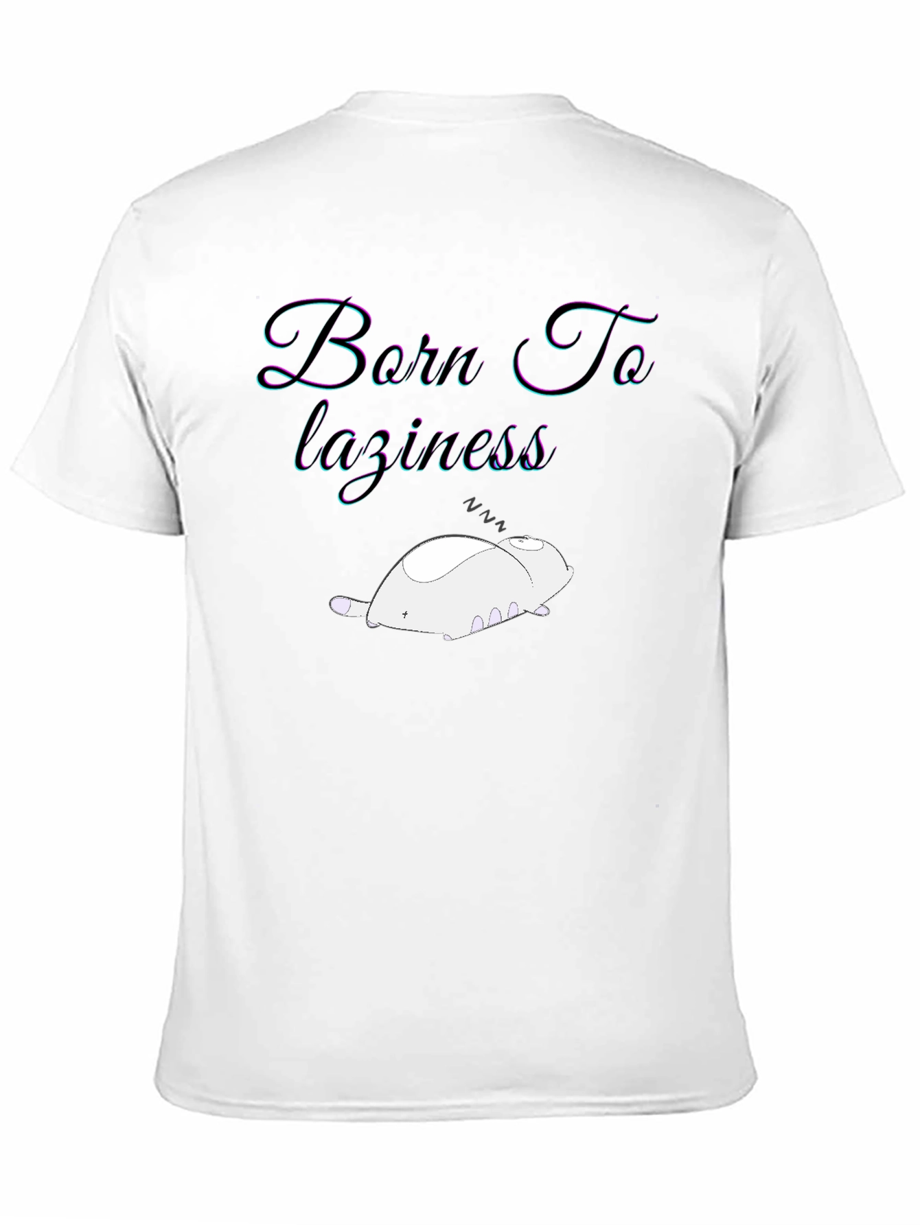 Born To Laziness Black Graphic Tee