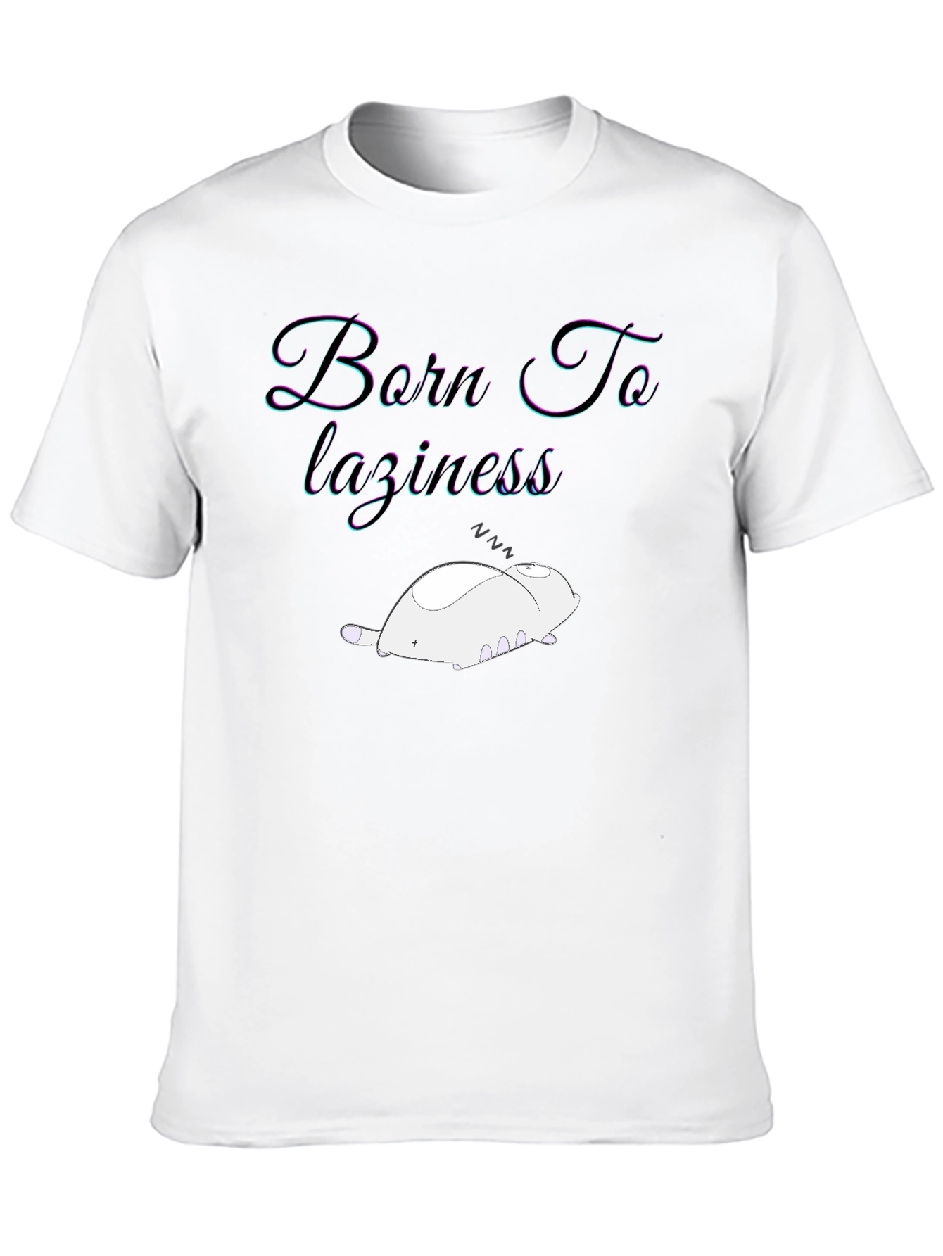 Born To Laziness Black Graphic Tee