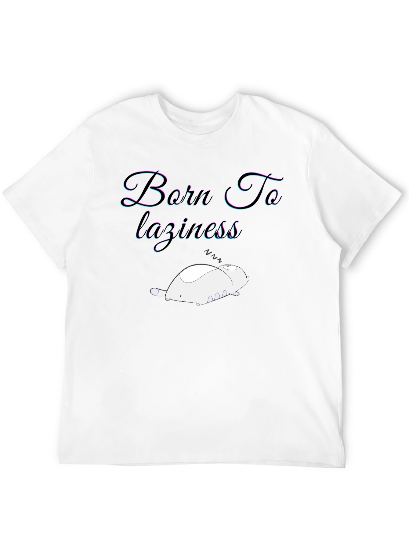 Born To Laziness Black Graphic Tee