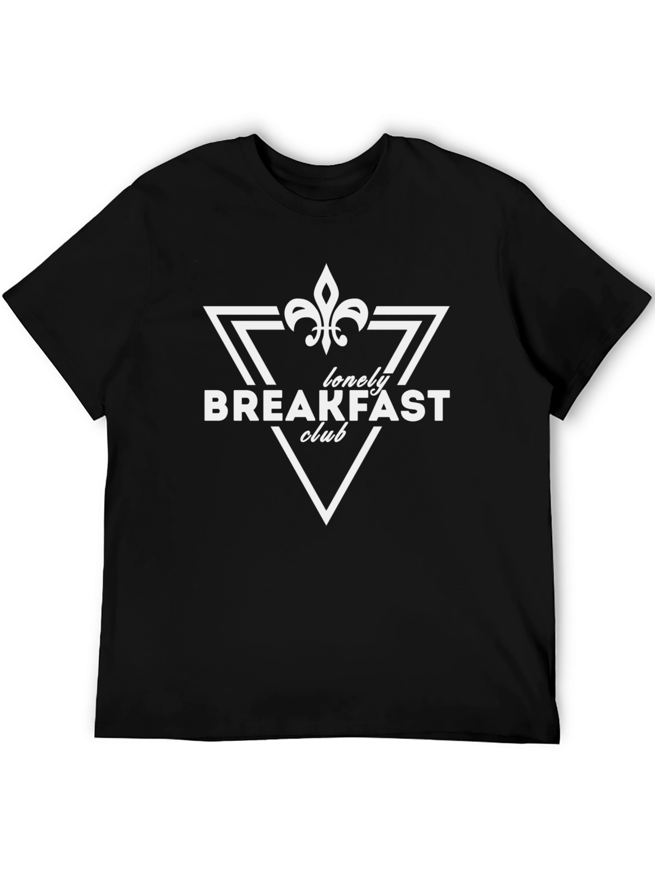 Lonely Breakfast Club Graphic Tee - Black Cotton T-Shirt