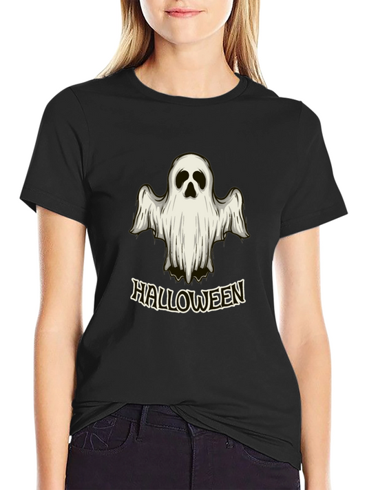 Halloween Ghost Graphic T-Shirt - Spooky Season Tee
