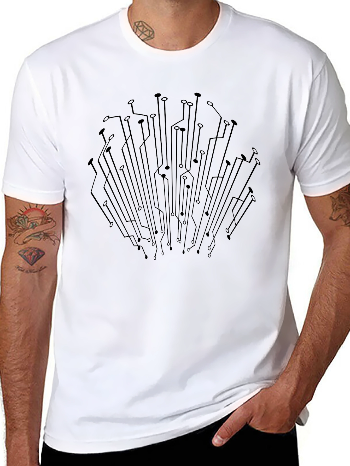 Circuit Board Graphic Tee - Tech Style