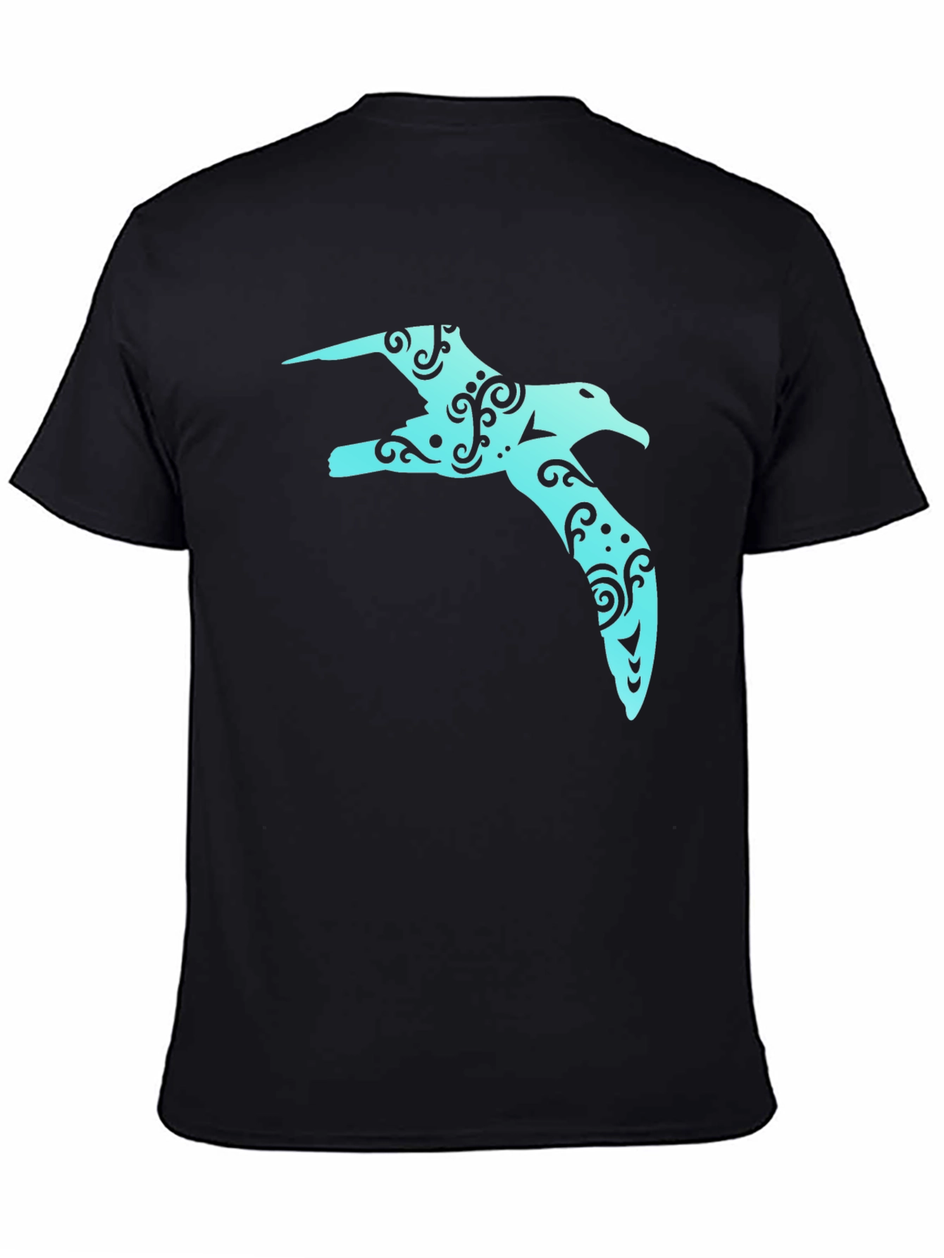 Albatross Graphic Tee - Stylish Bird Design Black T-Shirt