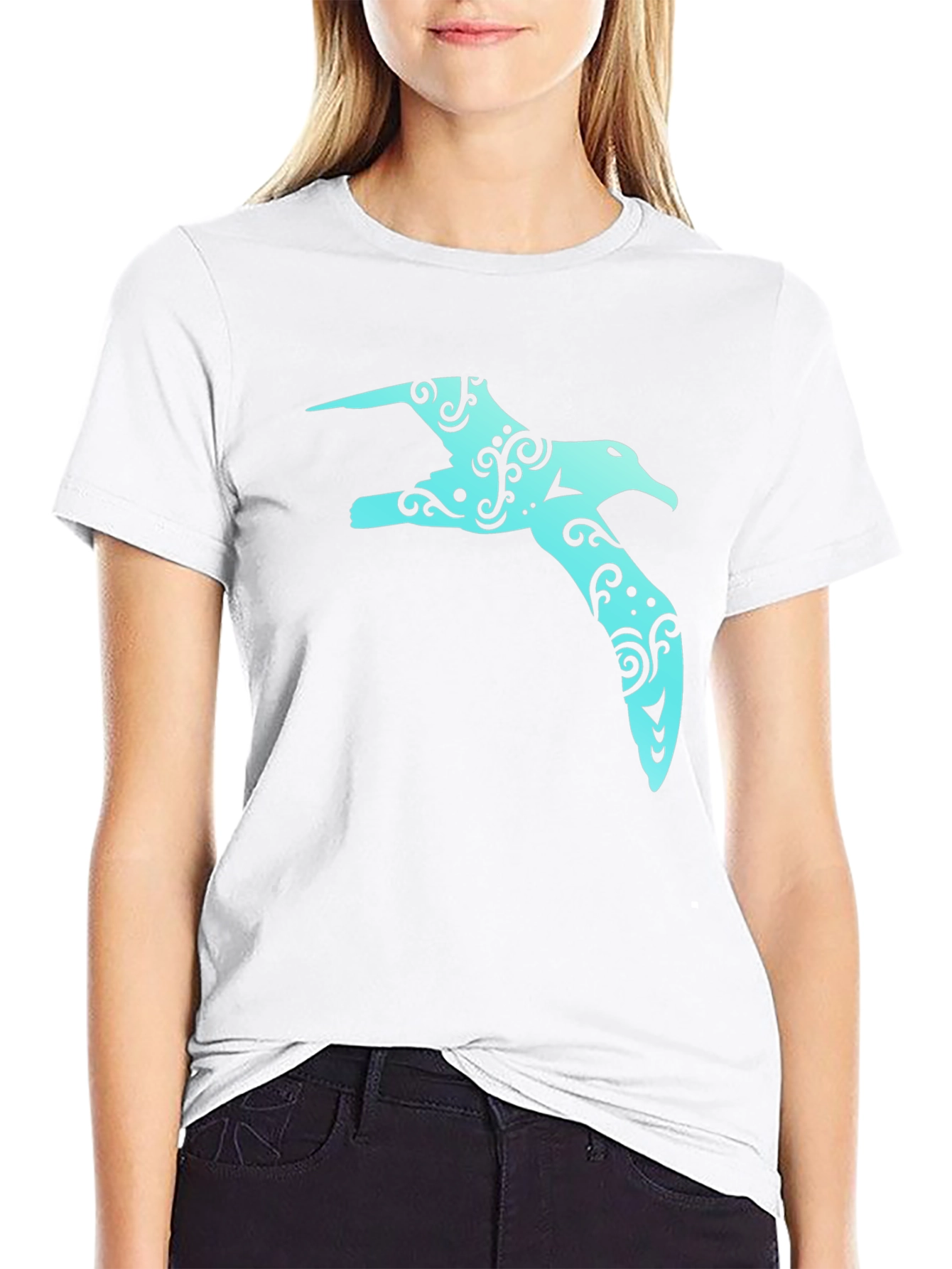 Albatross Graphic Tee - Stylish Bird Design Black T-Shirt
