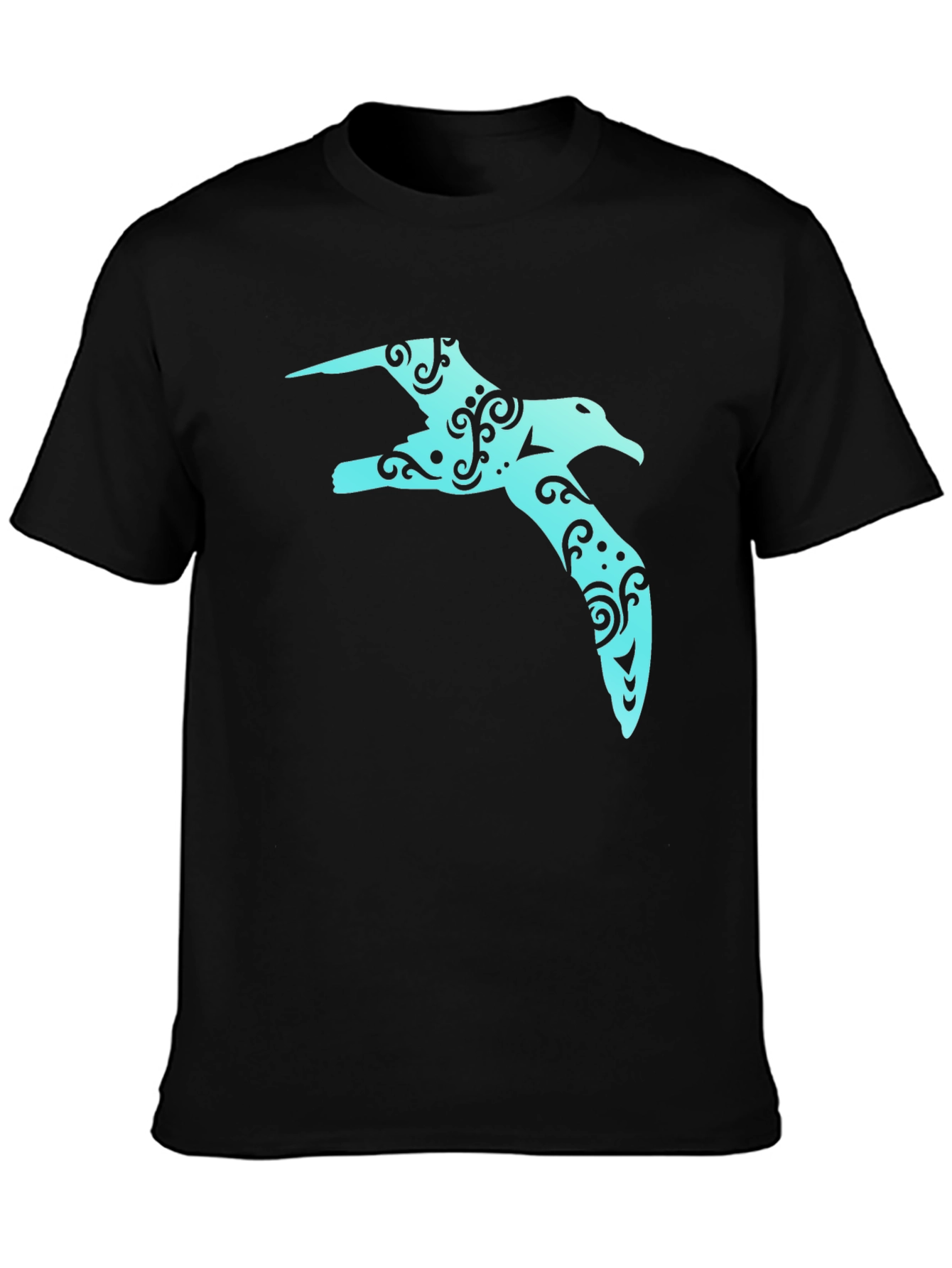 Albatross Graphic Tee - Stylish Bird Design Black T-Shirt