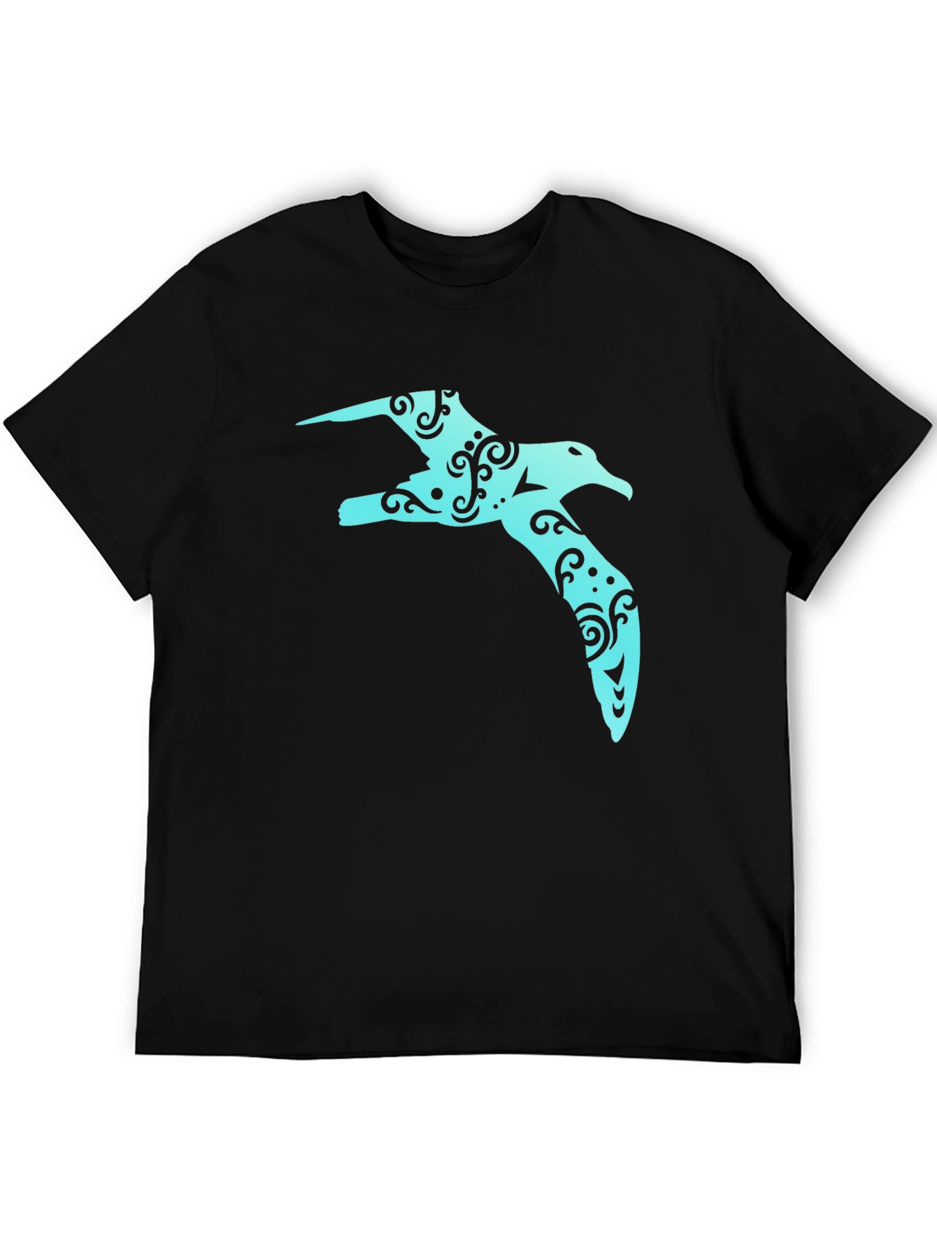 Albatross Graphic Tee - Stylish Bird Design Black T-Shirt