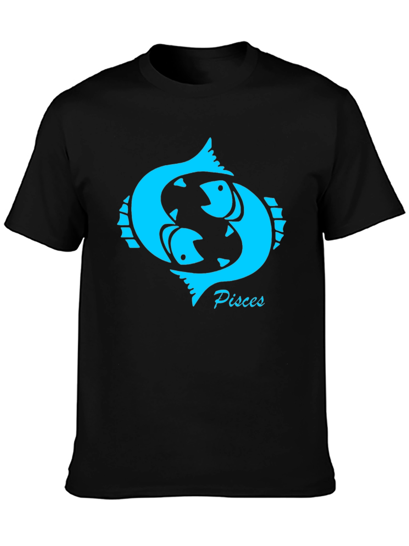 Pisces Zodiac Sign Black T-Shirt