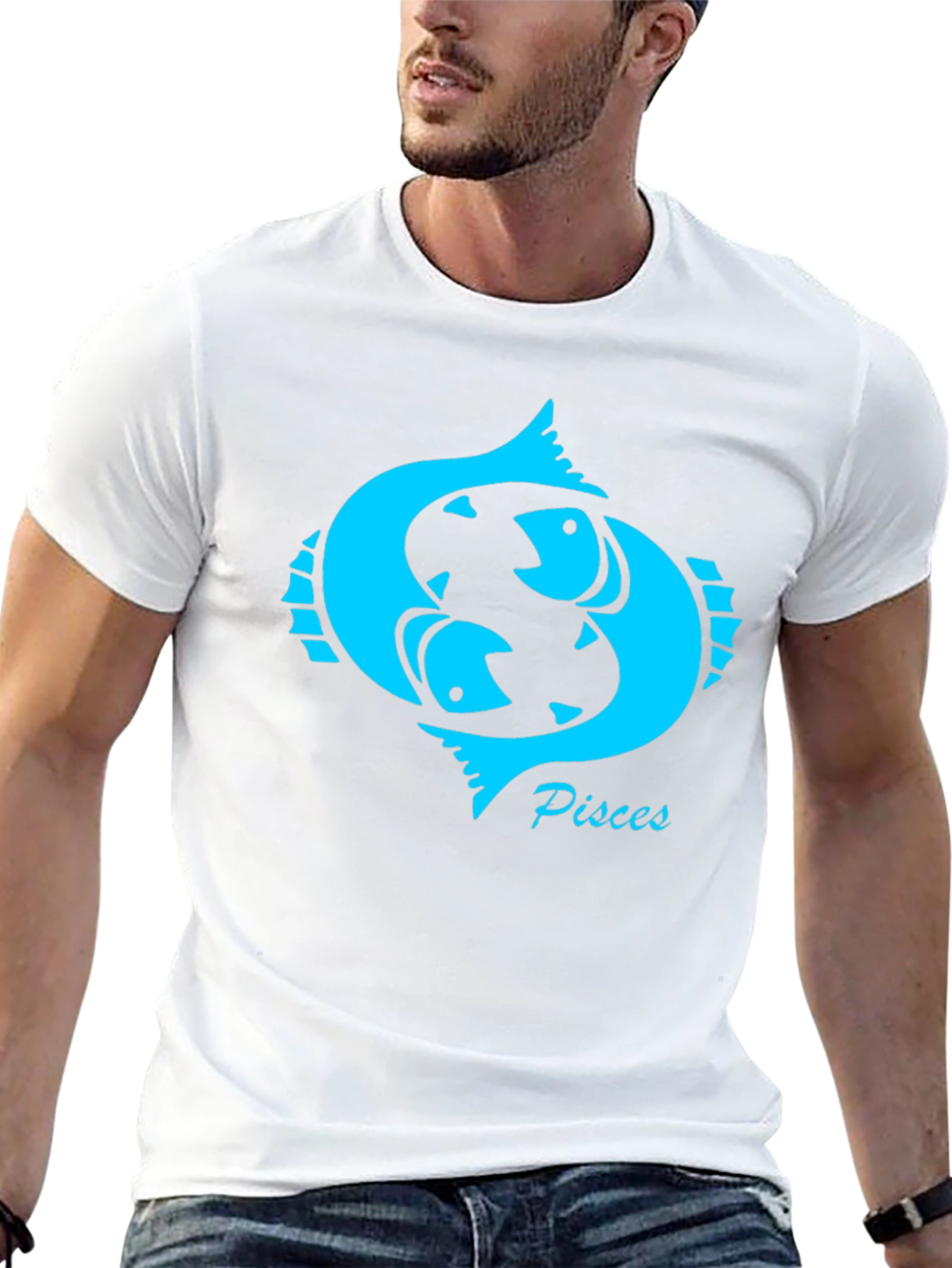 Pisces Zodiac Sign Black T-Shirt