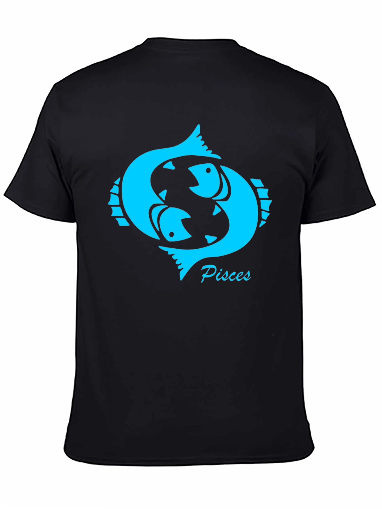 Pisces Zodiac Sign Black T-Shirt