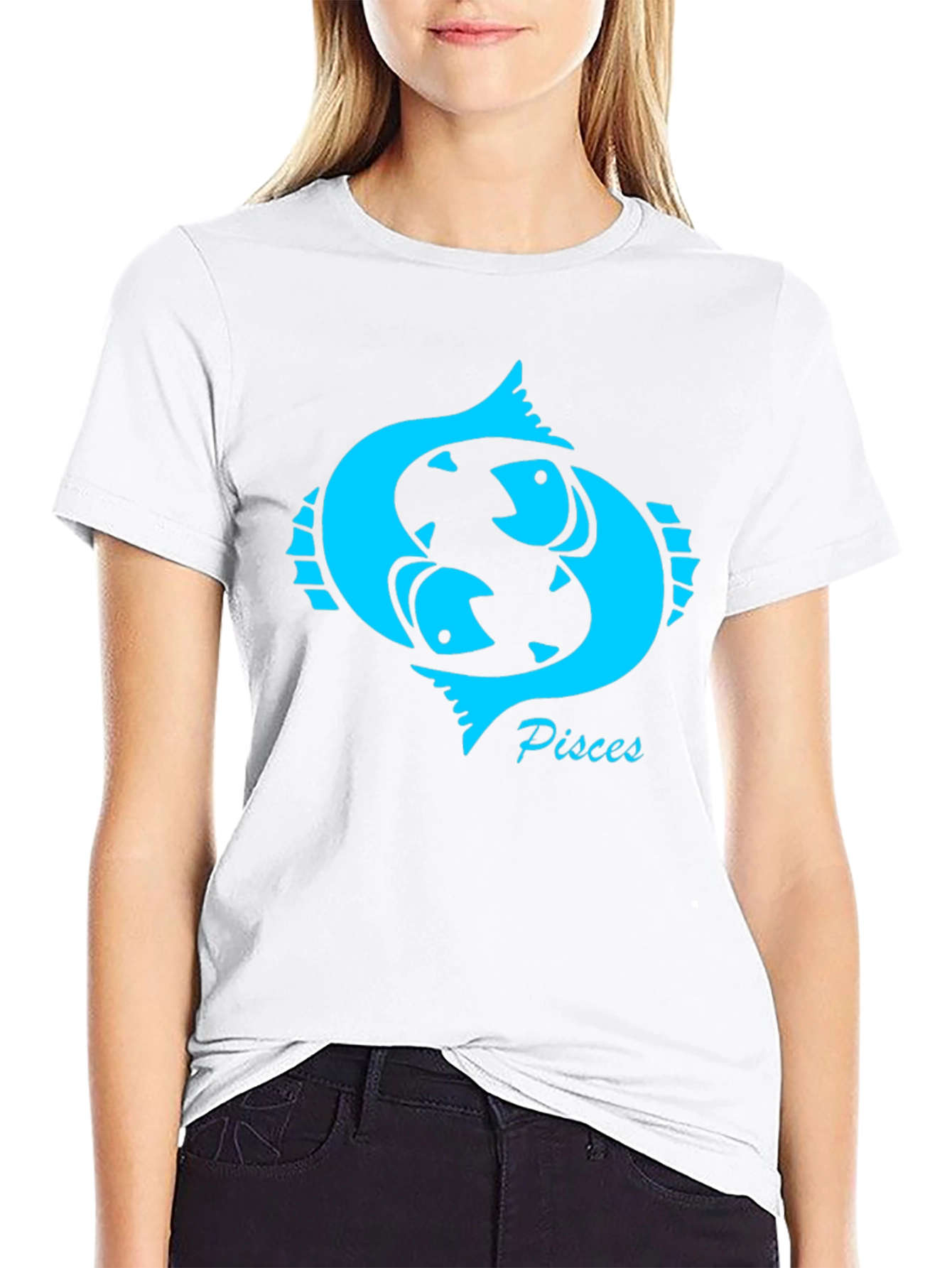 Pisces Zodiac Sign Black T-Shirt