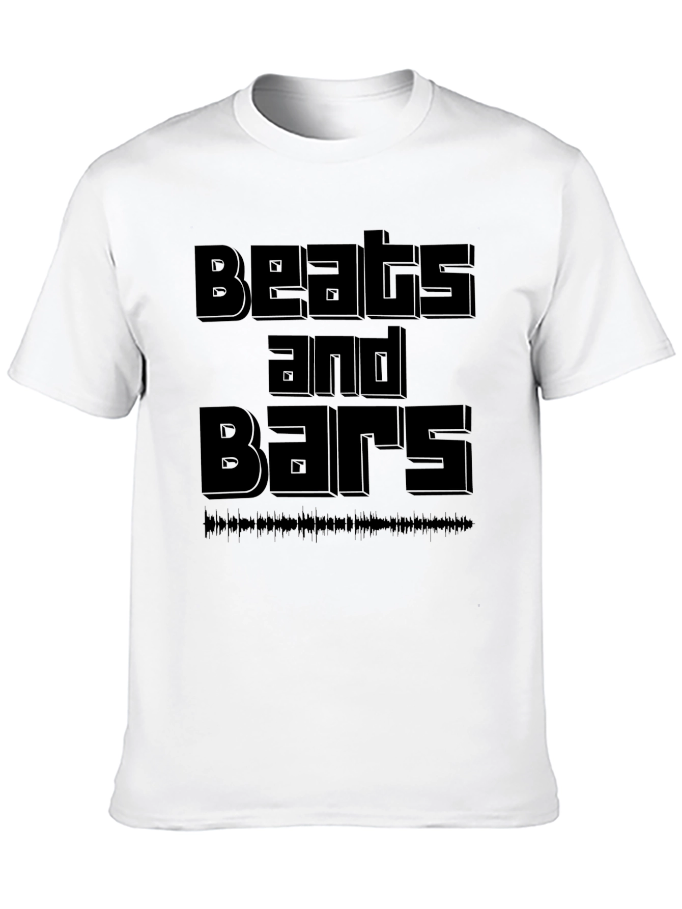 Beats and Bars Graphic Black T-Shirt