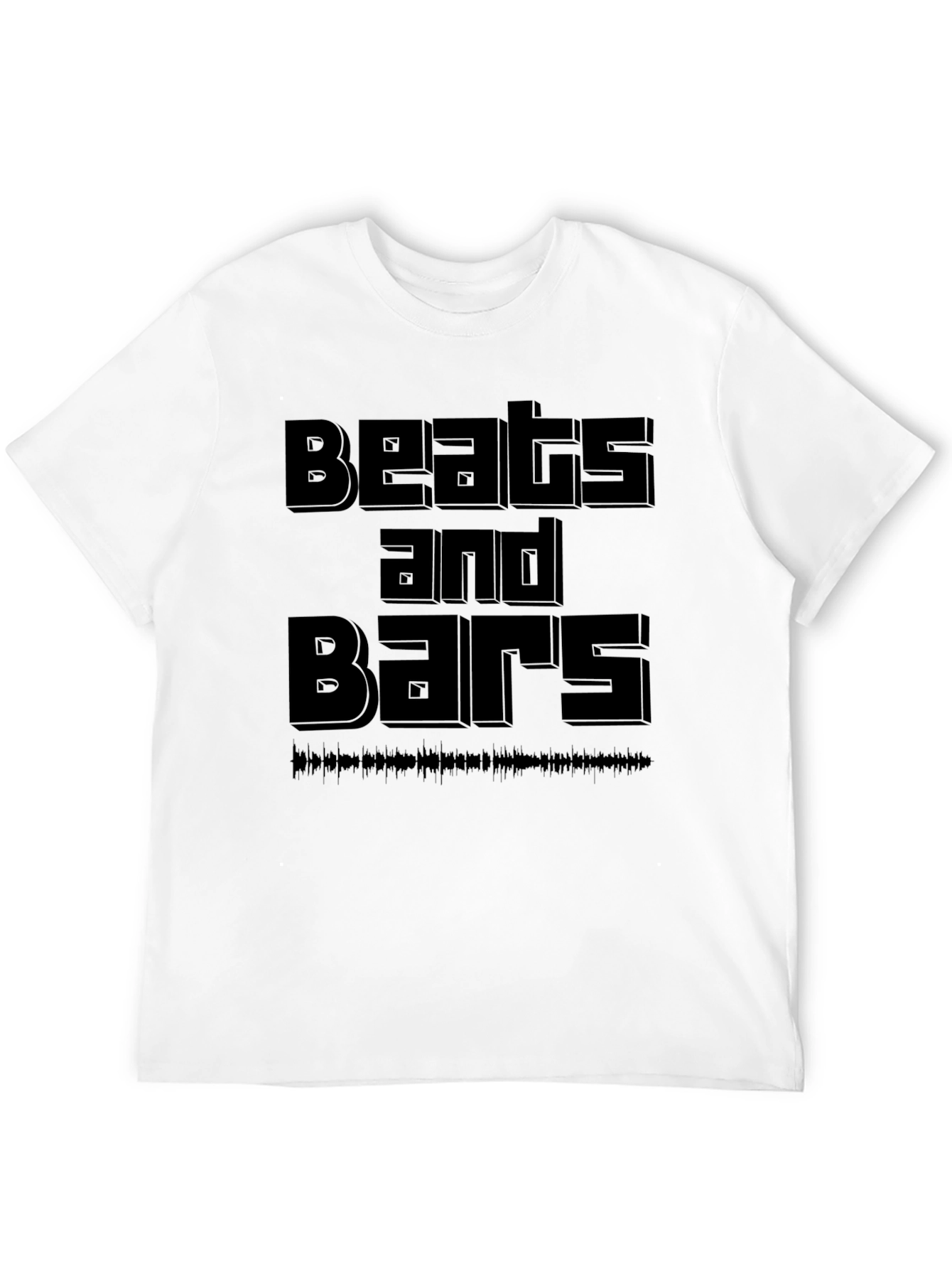 Beats and Bars Graphic Black T-Shirt