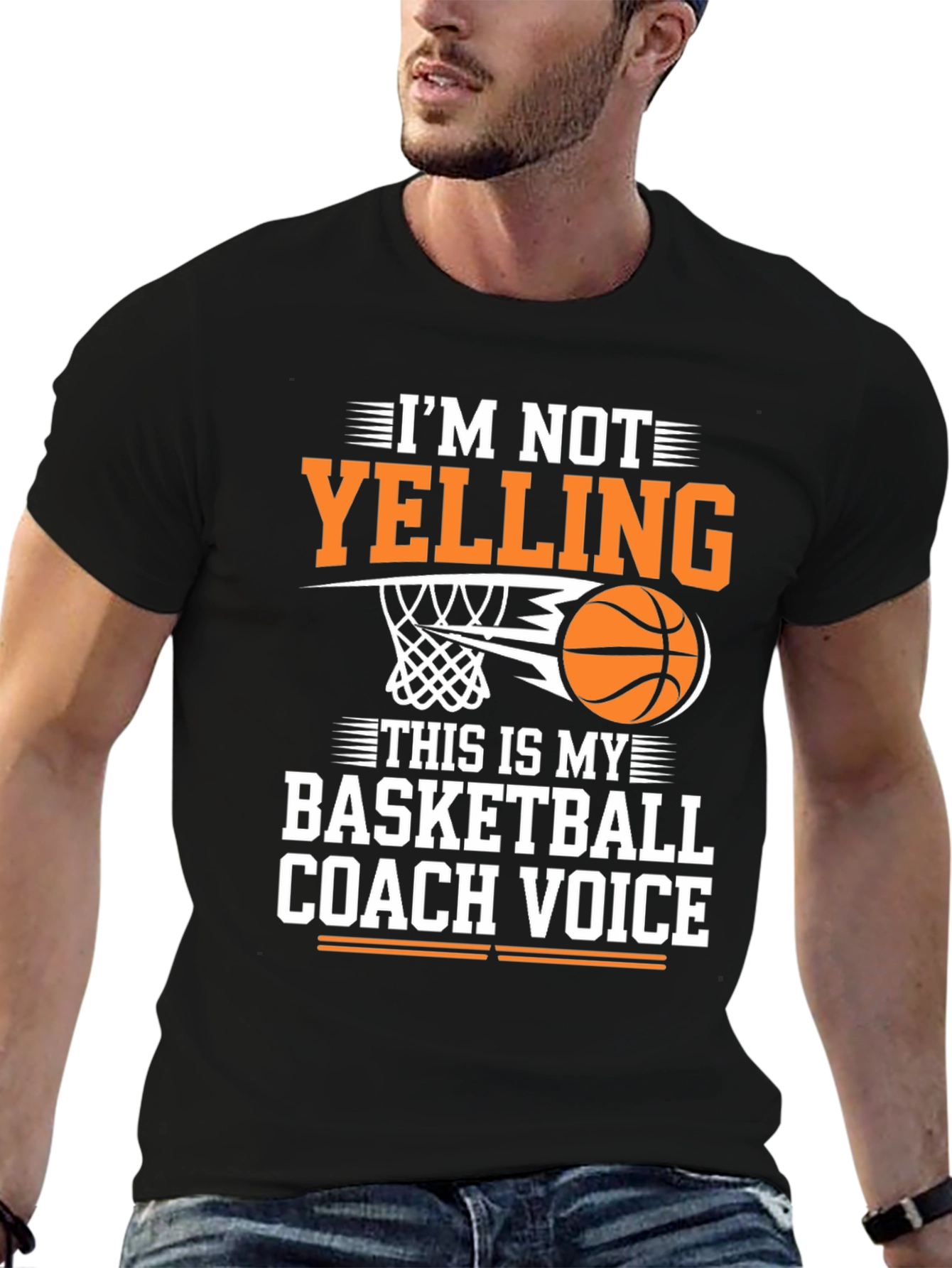 Basketball Coach Voice T-Shirt - Funny Sports Tee