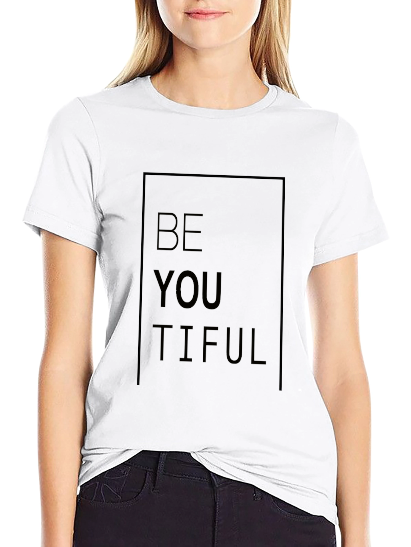 BeYOUtiful Black Graphic Tee - Motivational Unisex T-Shirt