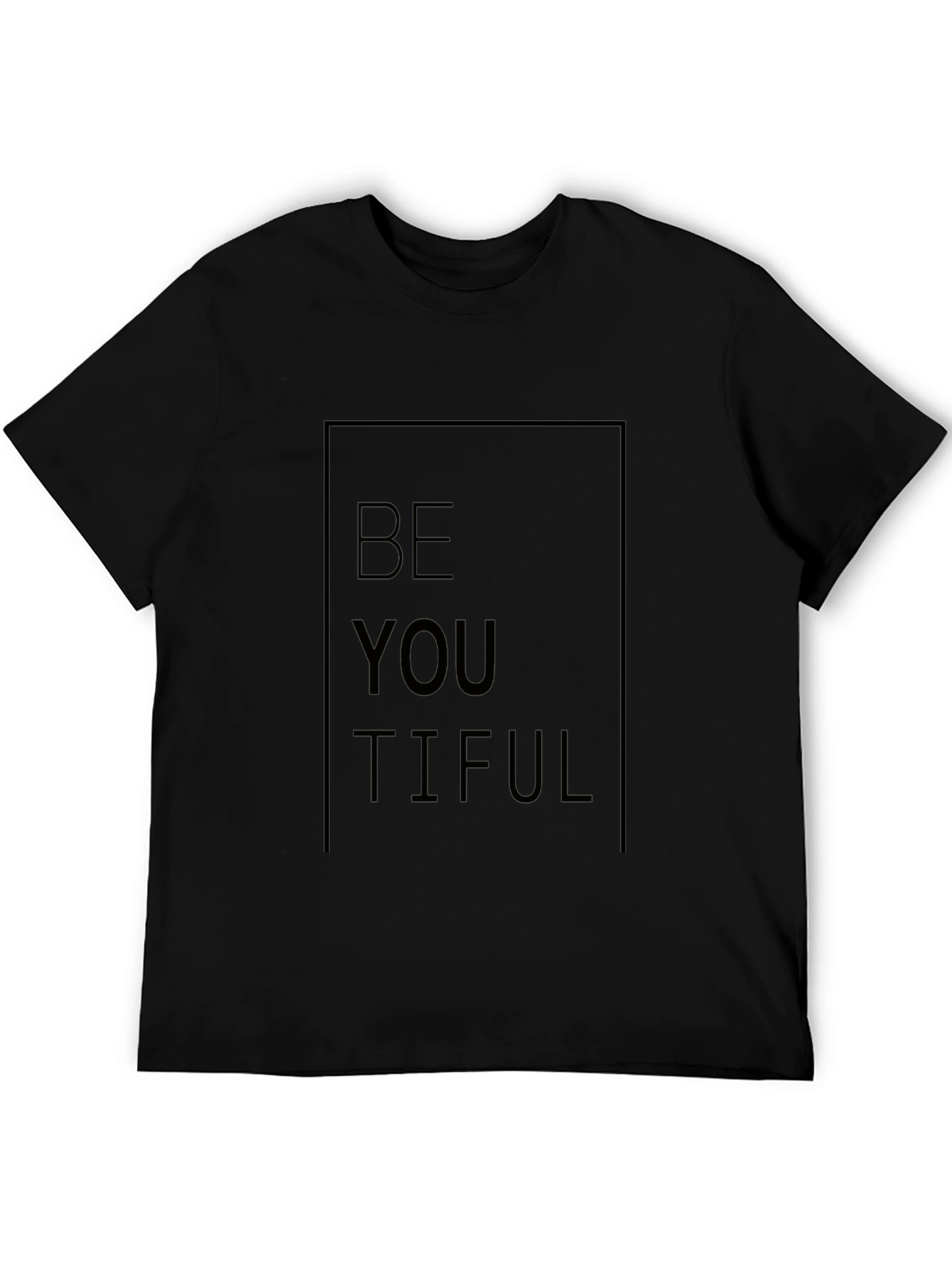 BeYOUtiful Black Graphic Tee - Motivational Unisex T-Shirt