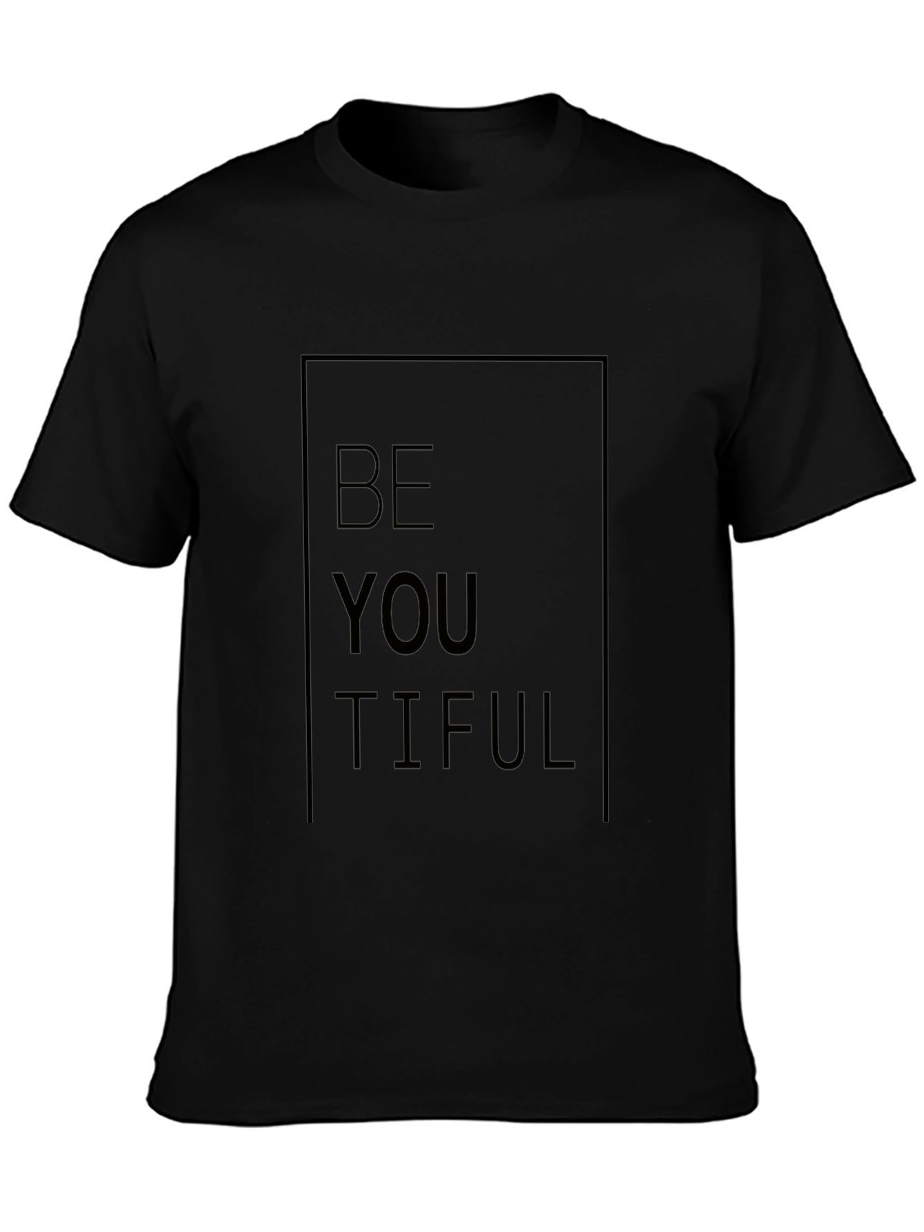 BeYOUtiful Black Graphic Tee - Motivational Unisex T-Shirt