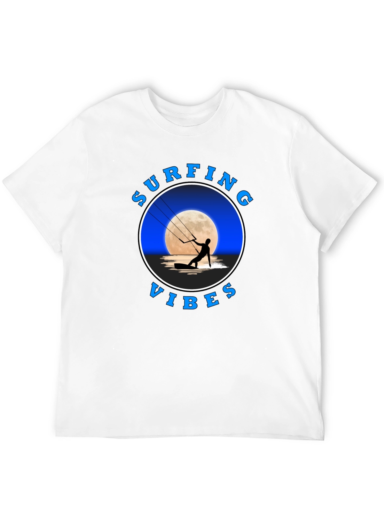 Surfing Vibes Graphic T-Shirt - Black
