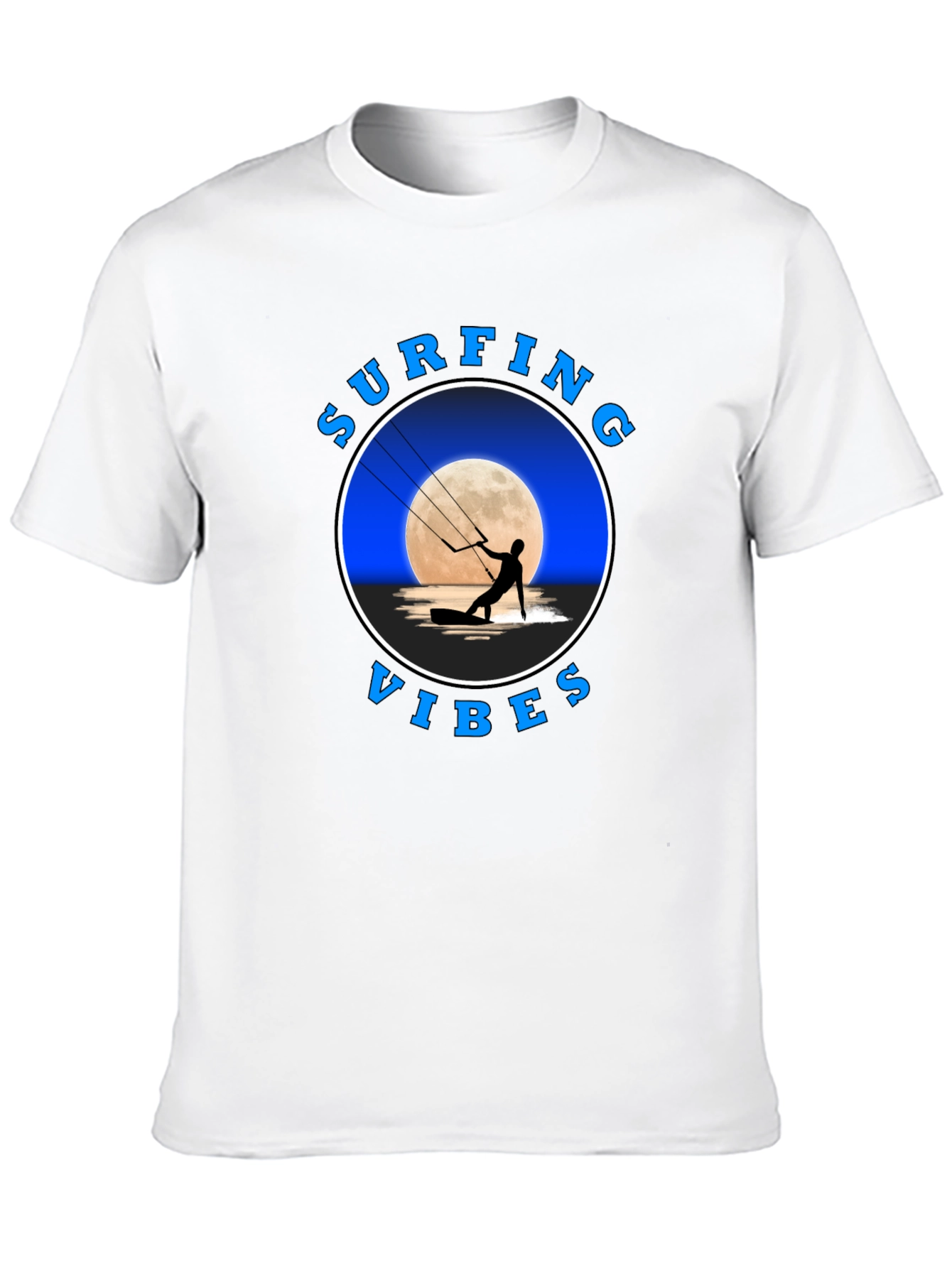 Surfing Vibes Graphic T-Shirt - Black