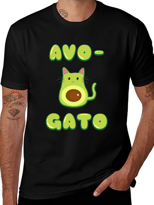 Avo-Gato T-Shirt: Avocado Cat Graphic Tee