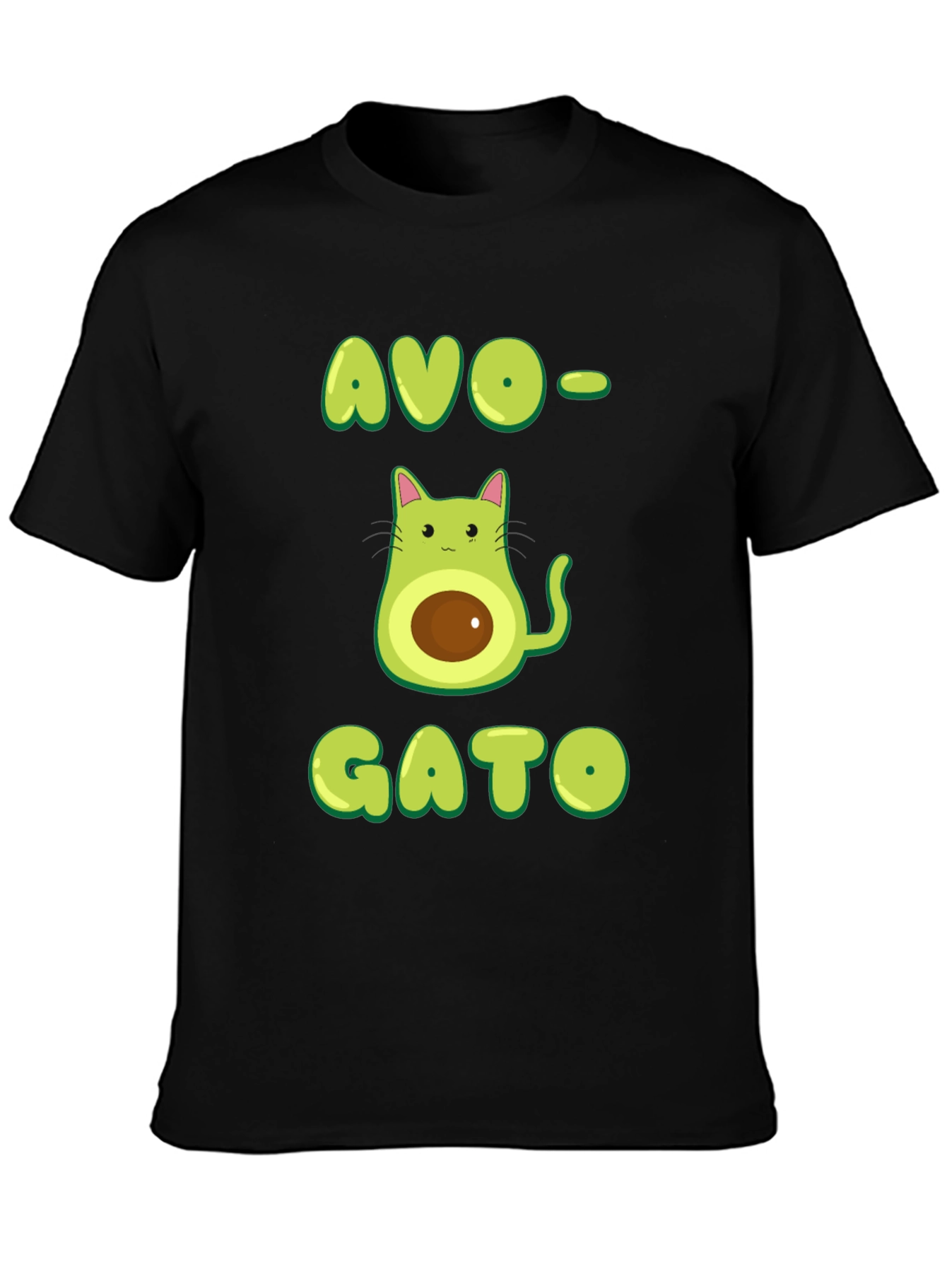 Avo-Gato T-Shirt: Avocado Cat Graphic Tee