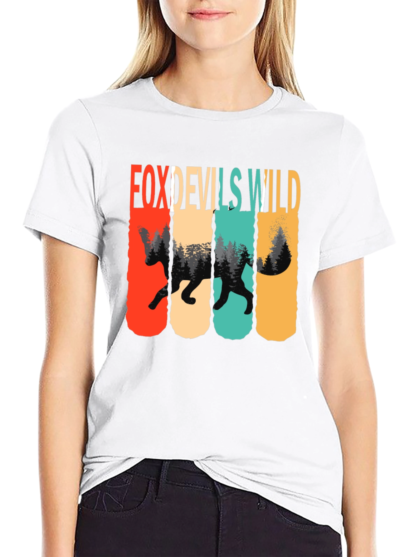 Fox Devils Wild Retro Graphic T-Shirt