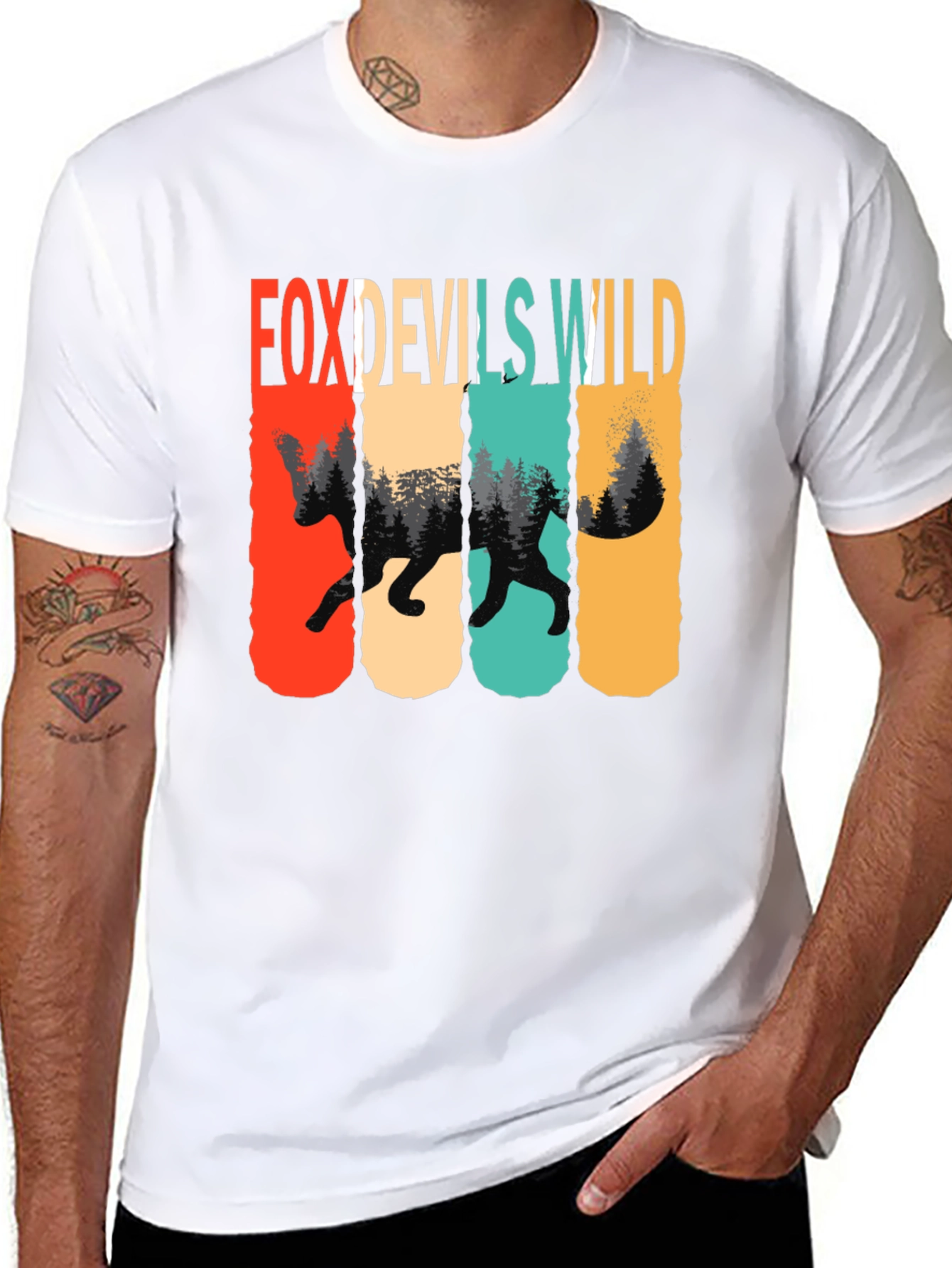 Fox Devils Wild Retro Graphic T-Shirt