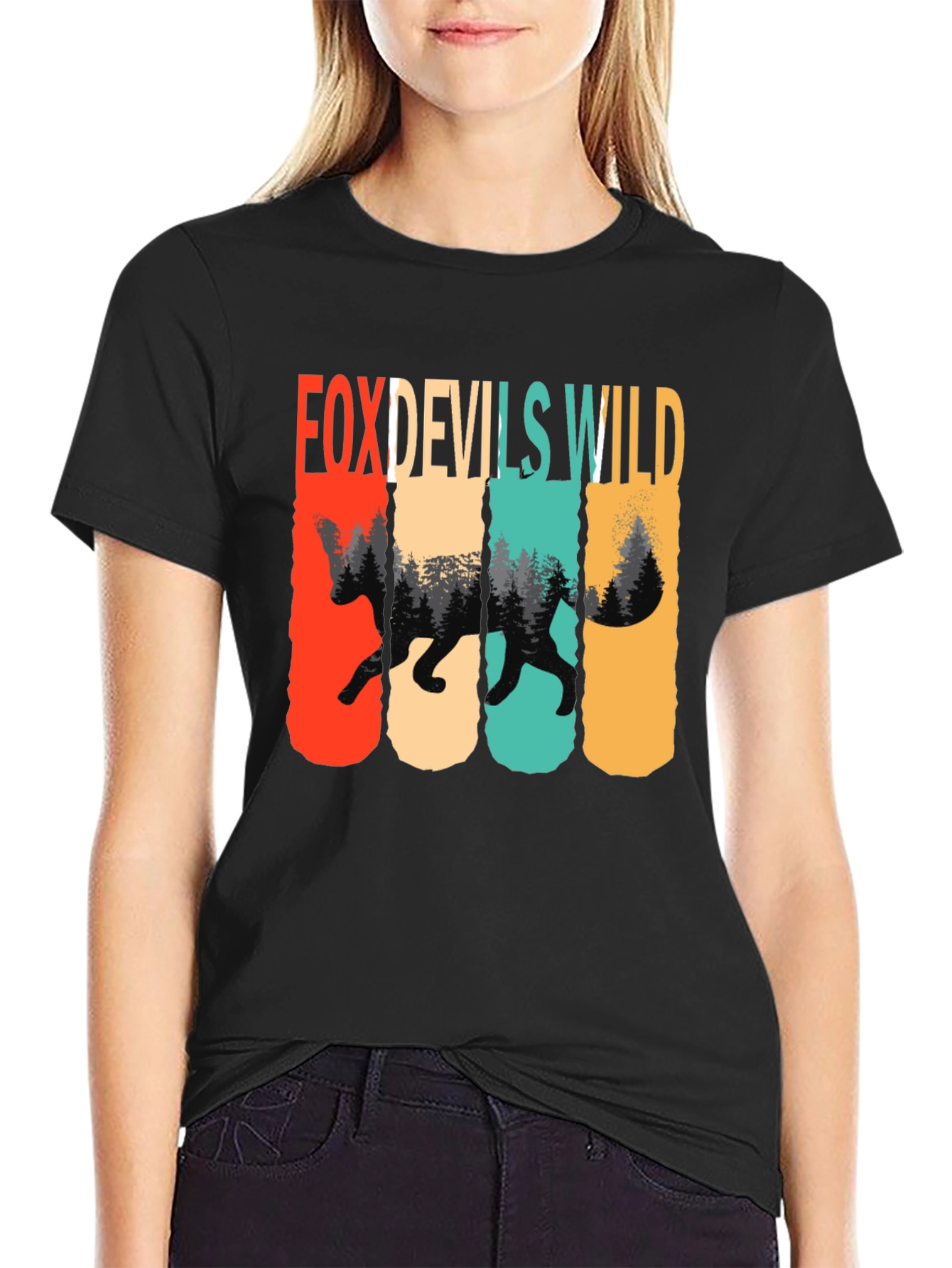 Fox Devils Wild Retro Graphic T-Shirt