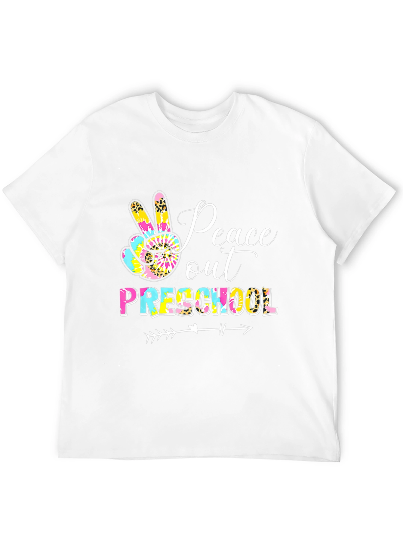 Peace Out Preschool Graphic Tee Teacher Shirt