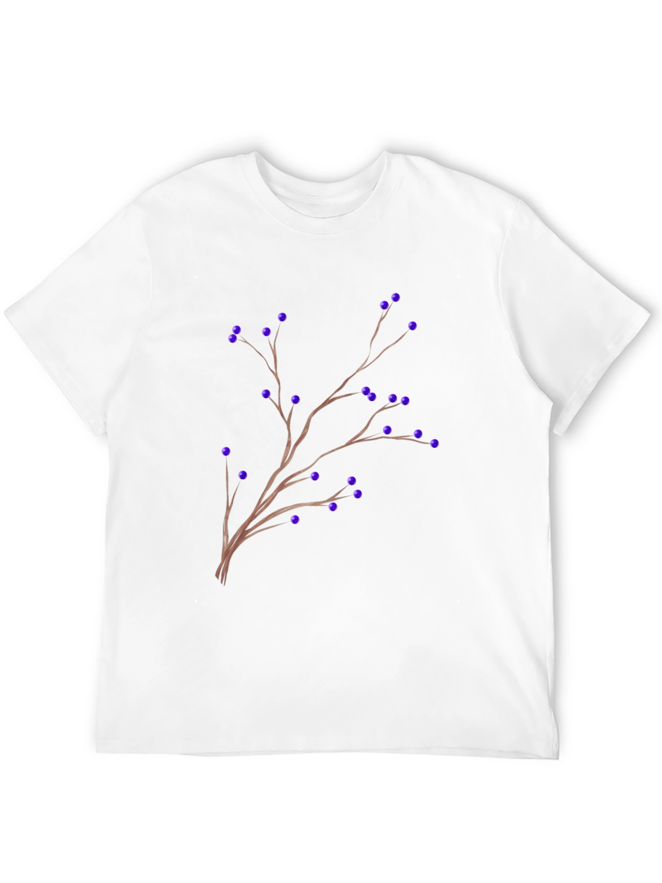 Berries on Branch Graphic Tee - Black
