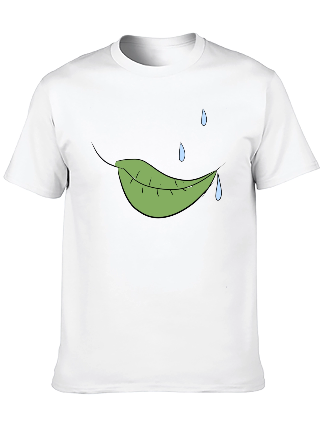 Leaf and Rain Graphic Tee - Black Cotton Shirt