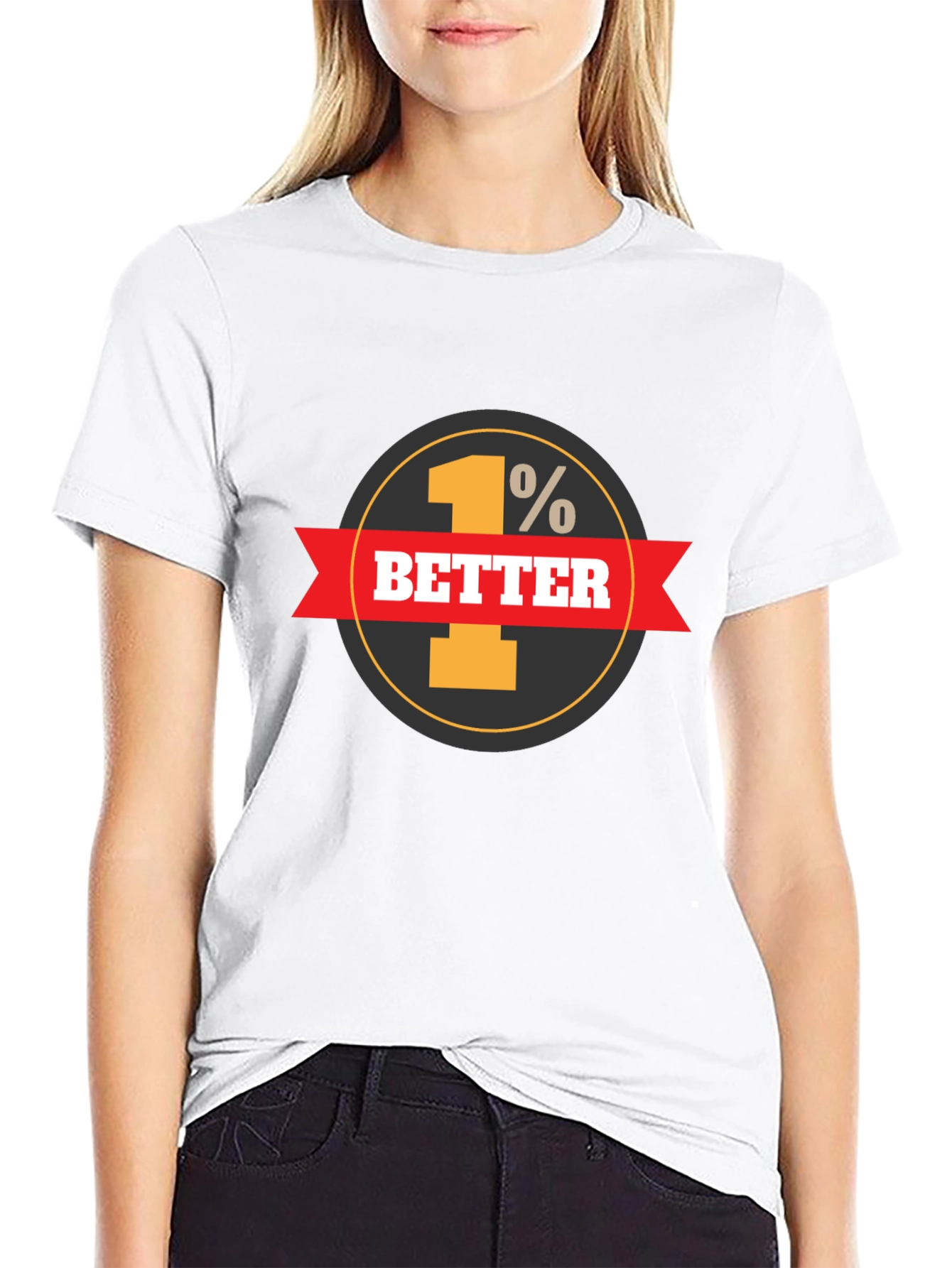 1% Better Everyday Graphic Tee - Black