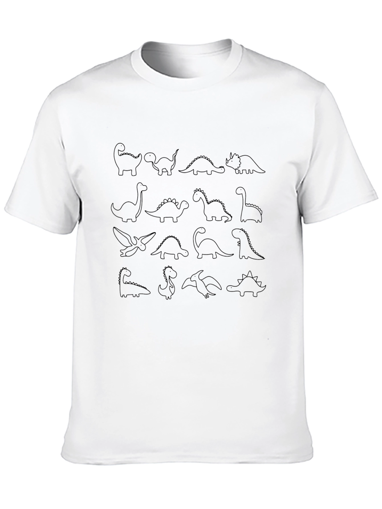 Dinosaur Print Tee - Black Cotton Comfort
