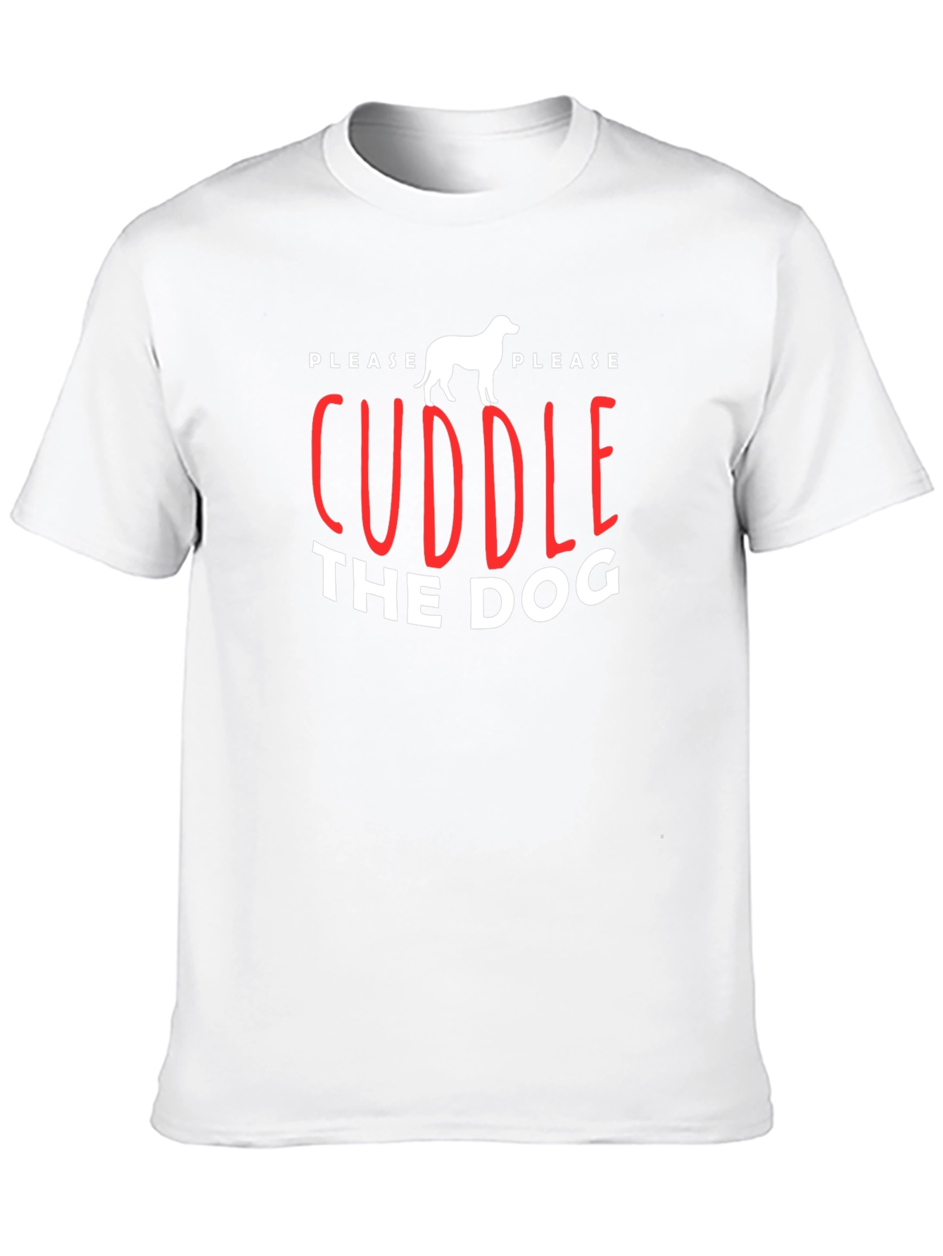 Cuddle The Dog Graphic Tee Shirt