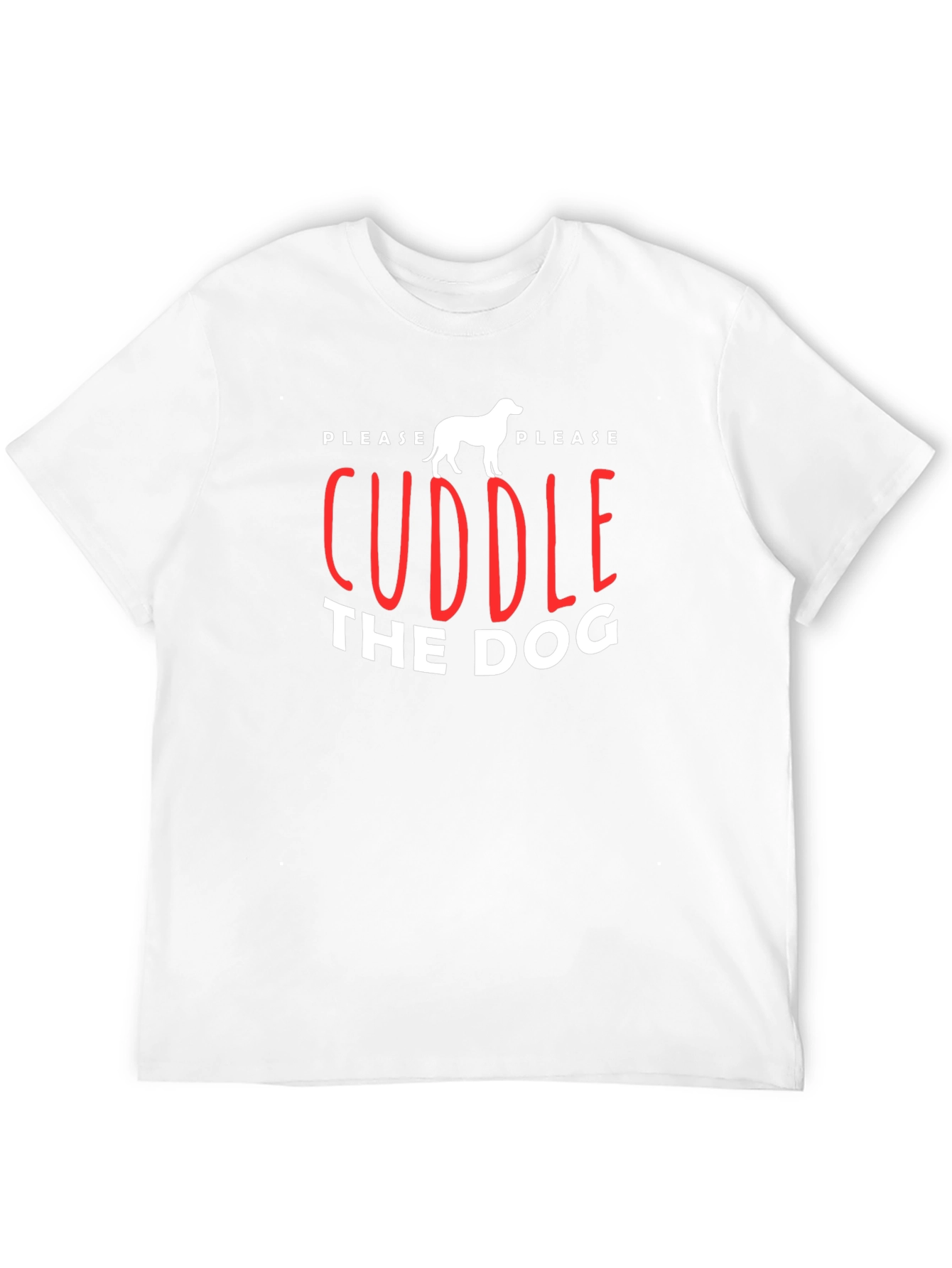 Cuddle The Dog Graphic Tee Shirt