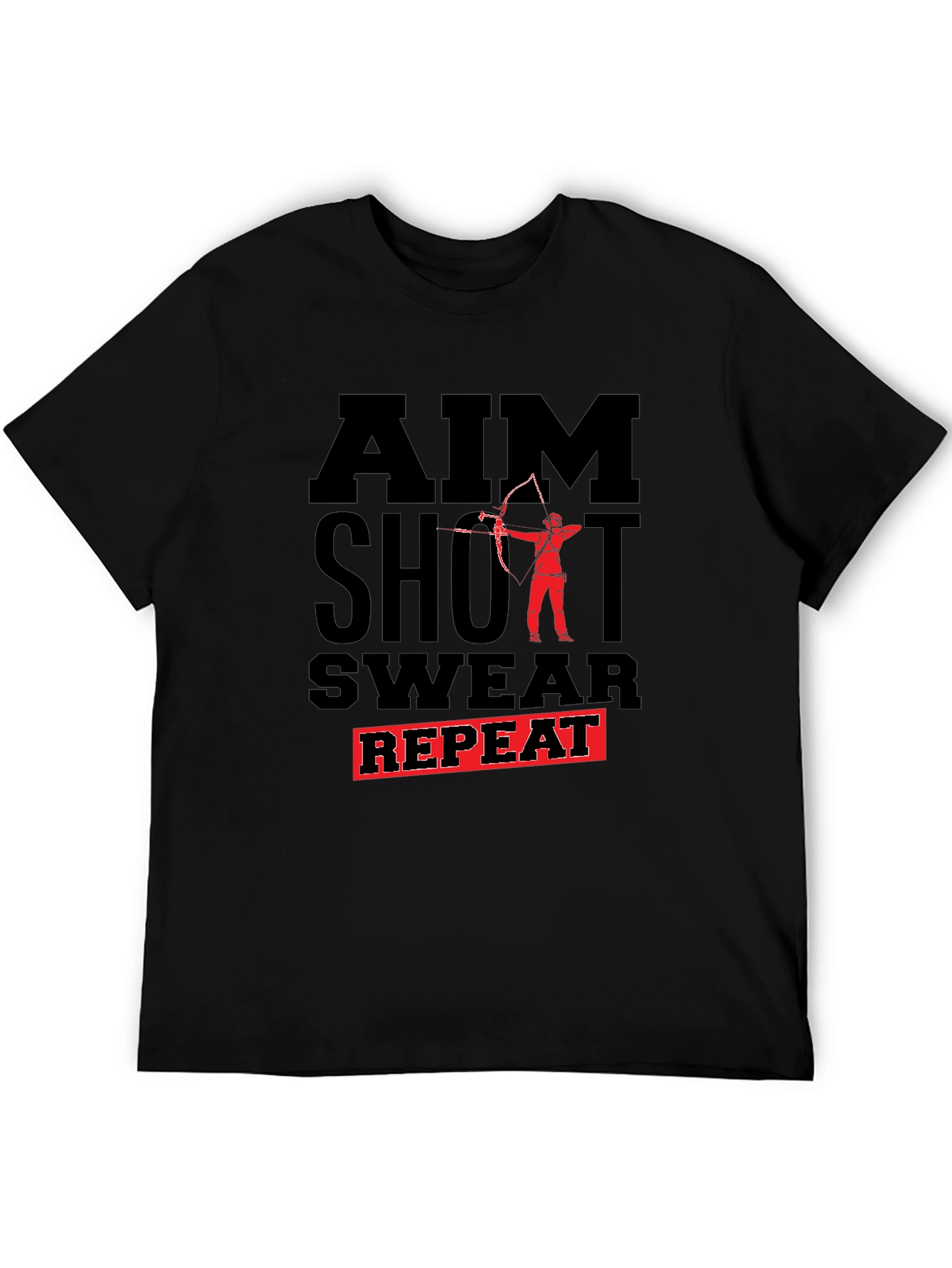Archery AIM Shoot Swear Repeat Graphic Tee