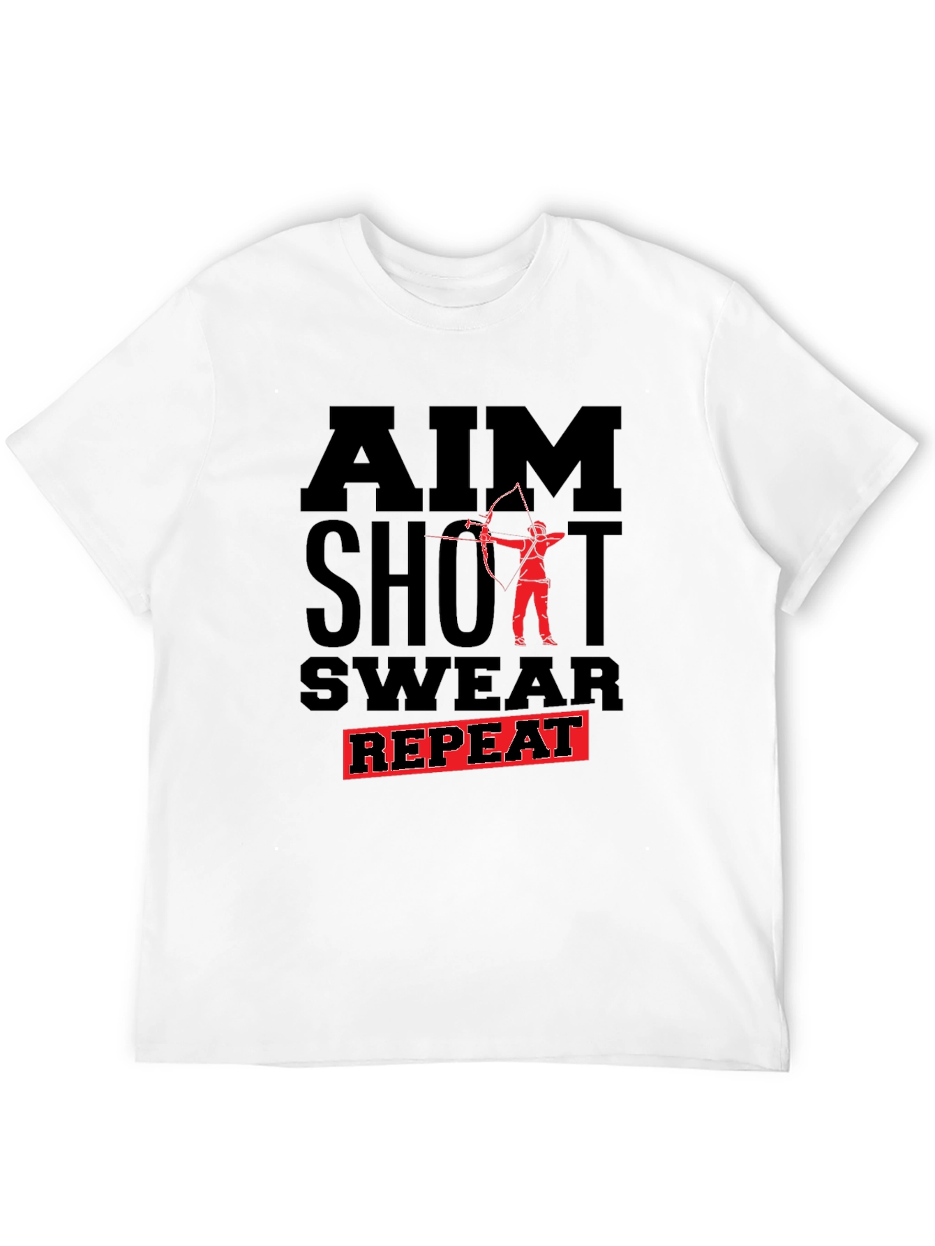 Archery AIM Shoot Swear Repeat Graphic Tee