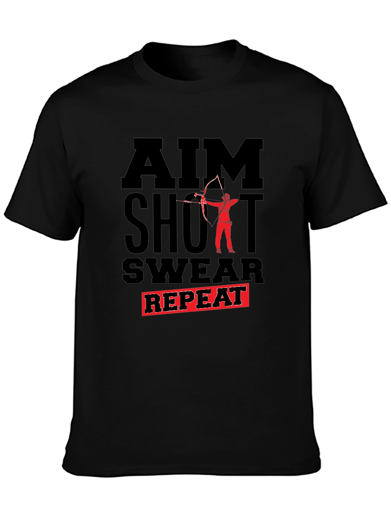 Archery AIM Shoot Swear Repeat Graphic Tee