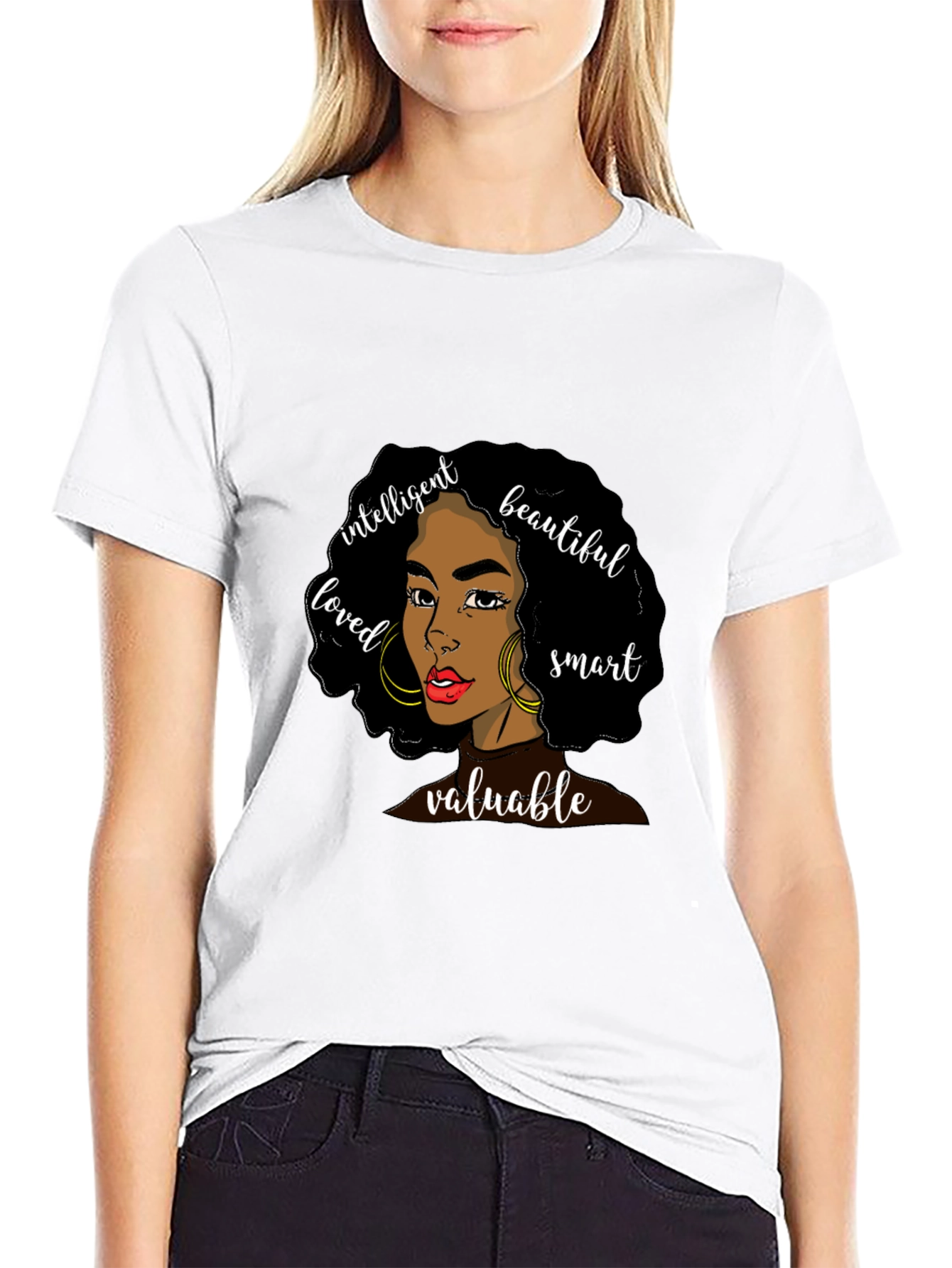 Empowered Woman Graphic Tee - Black