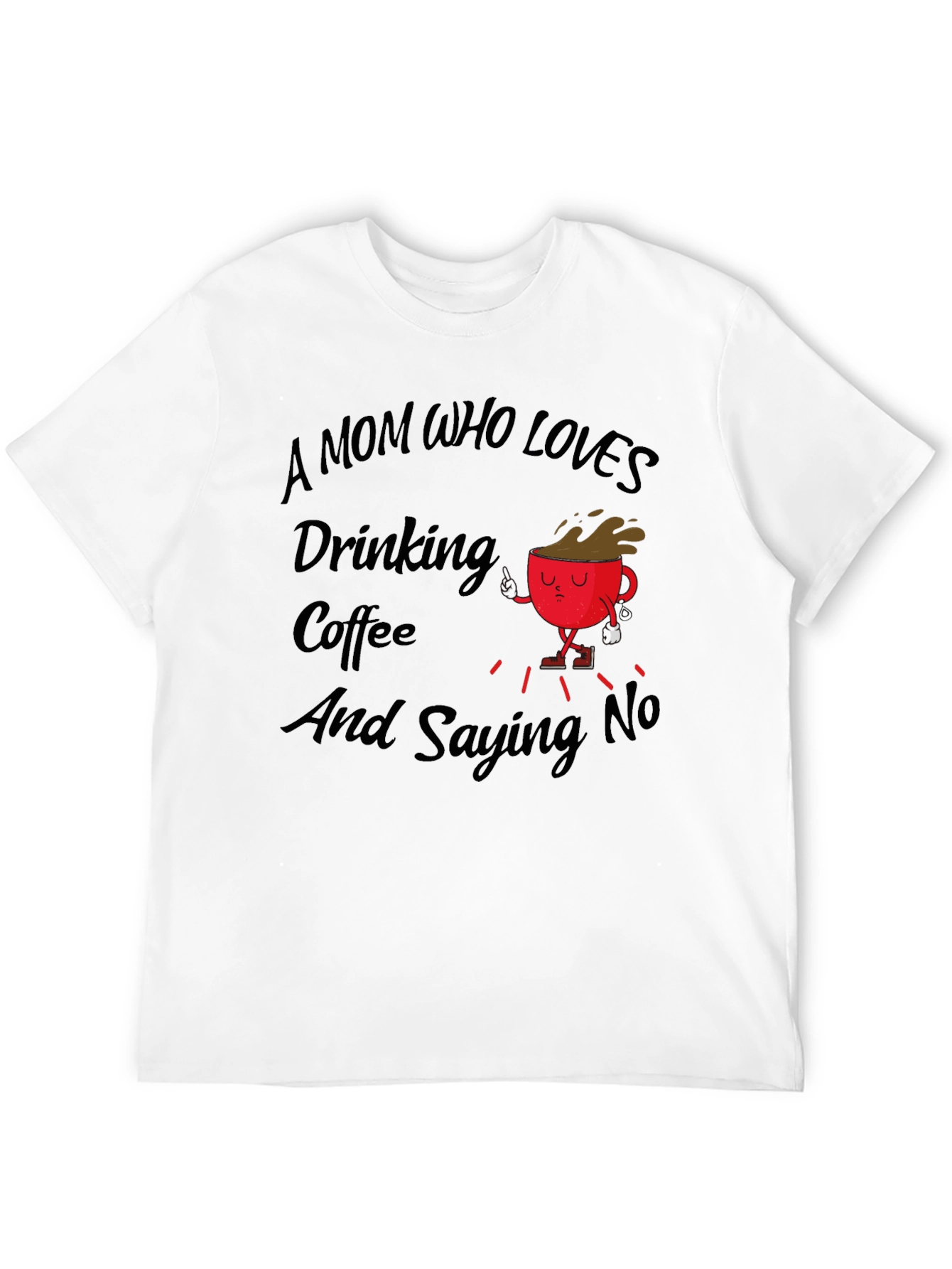 Mom Who Loves Coffee Black T-Shirt