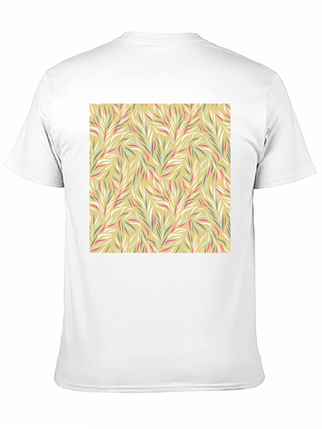 Leaf Pattern Graphic Tee - Stylish Mens Casual T-Shirt