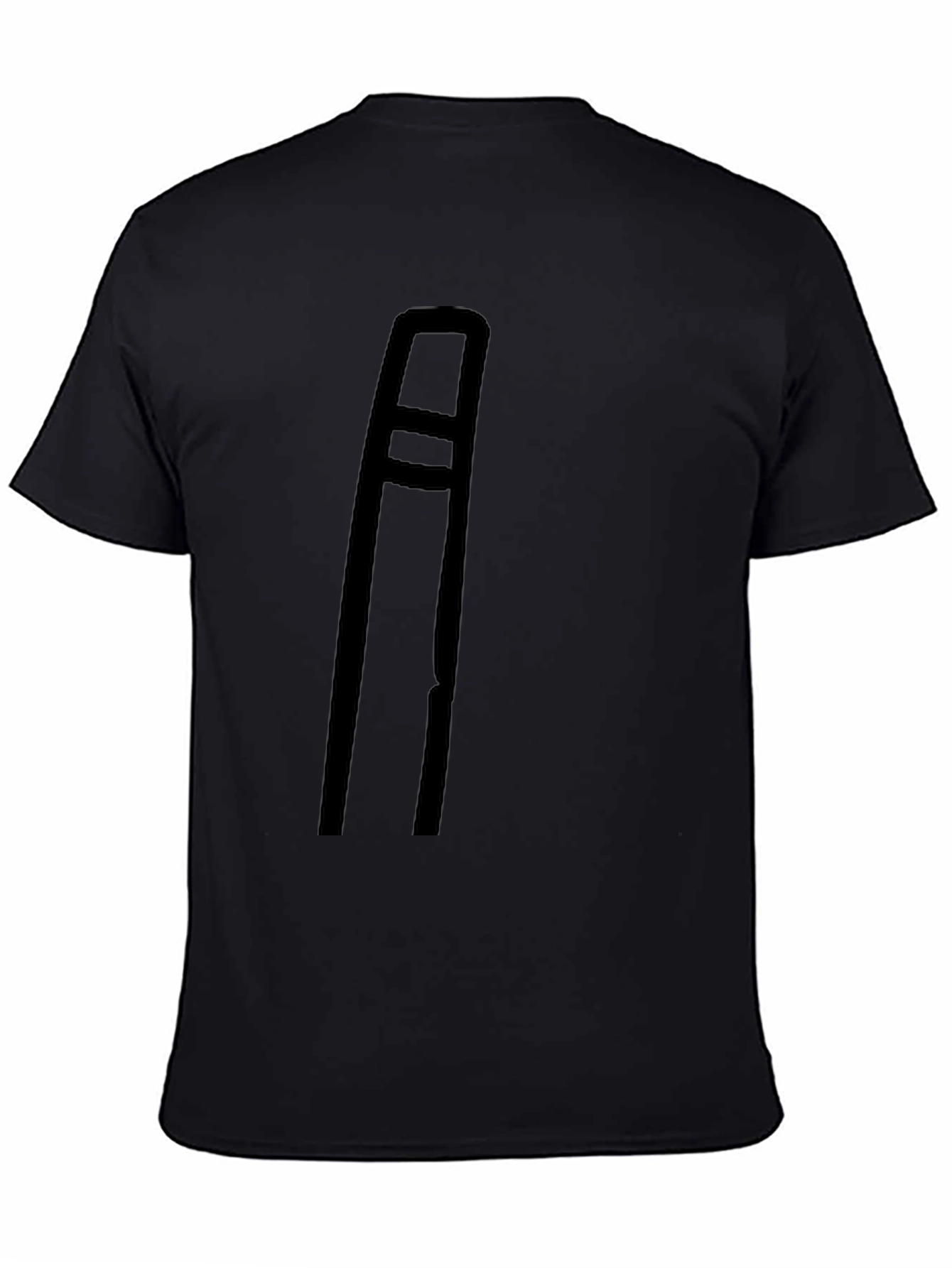 Minimalist Black T-Shirt with Trombone Graphic
