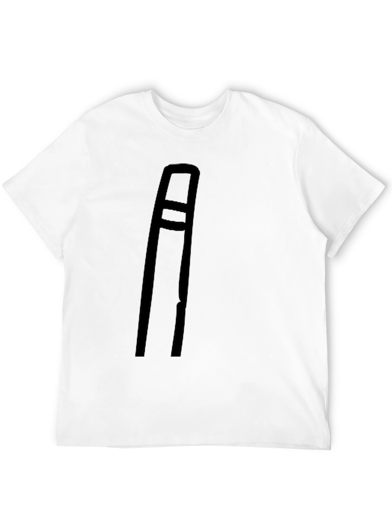 Minimalist Black T-Shirt with Trombone Graphic