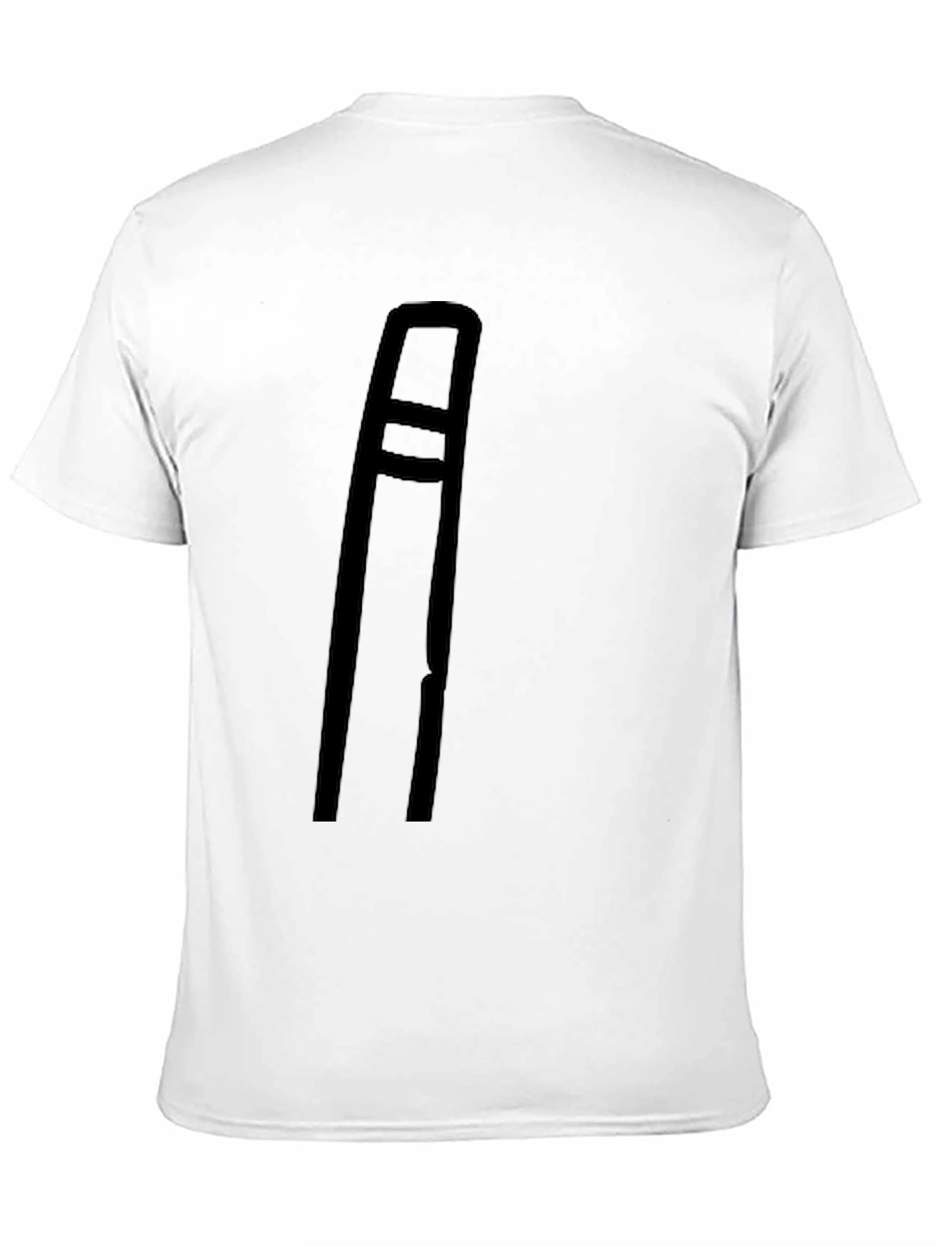 Minimalist Black T-Shirt with Trombone Graphic