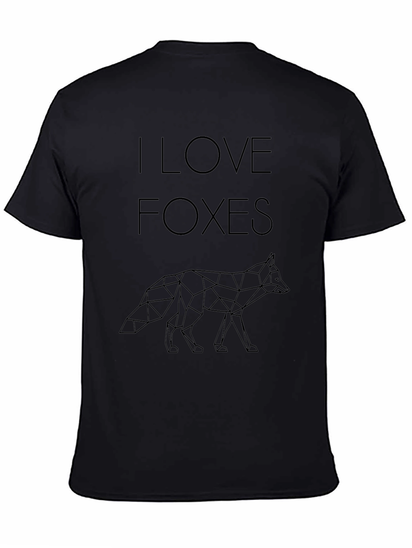 I Love Foxes Graphic Tee - Geometric Fox Design