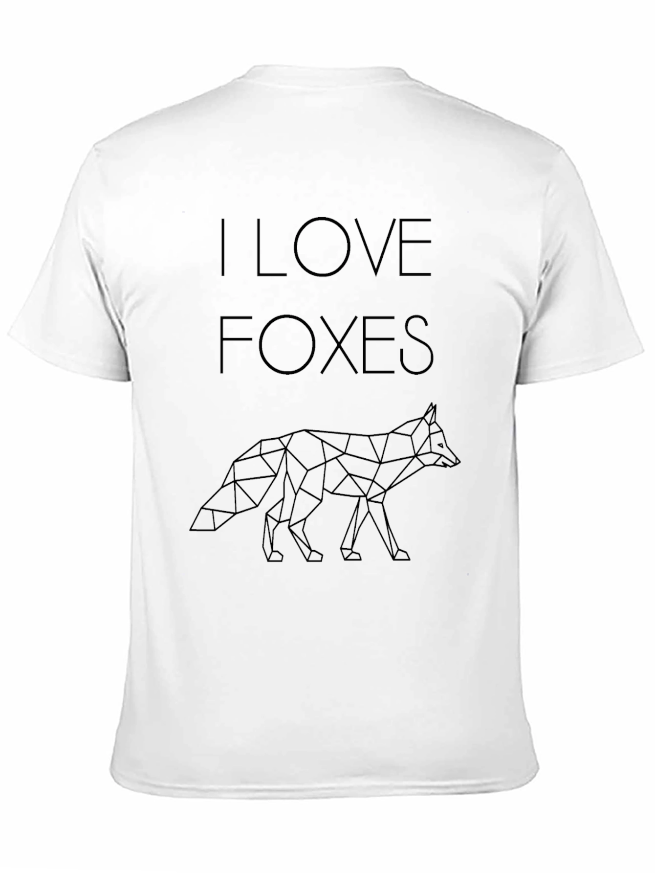 I Love Foxes Graphic Tee - Geometric Fox Design