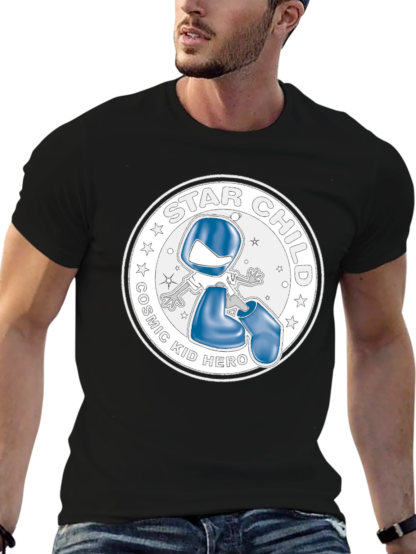 Cosmic Kid Hero Black T-Shirt