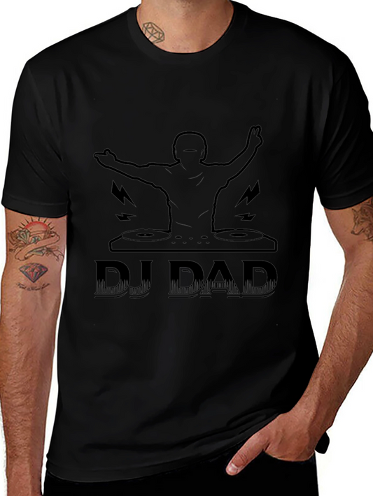 DJ Dad Graphic Tee - Black Cotton T-Shirt