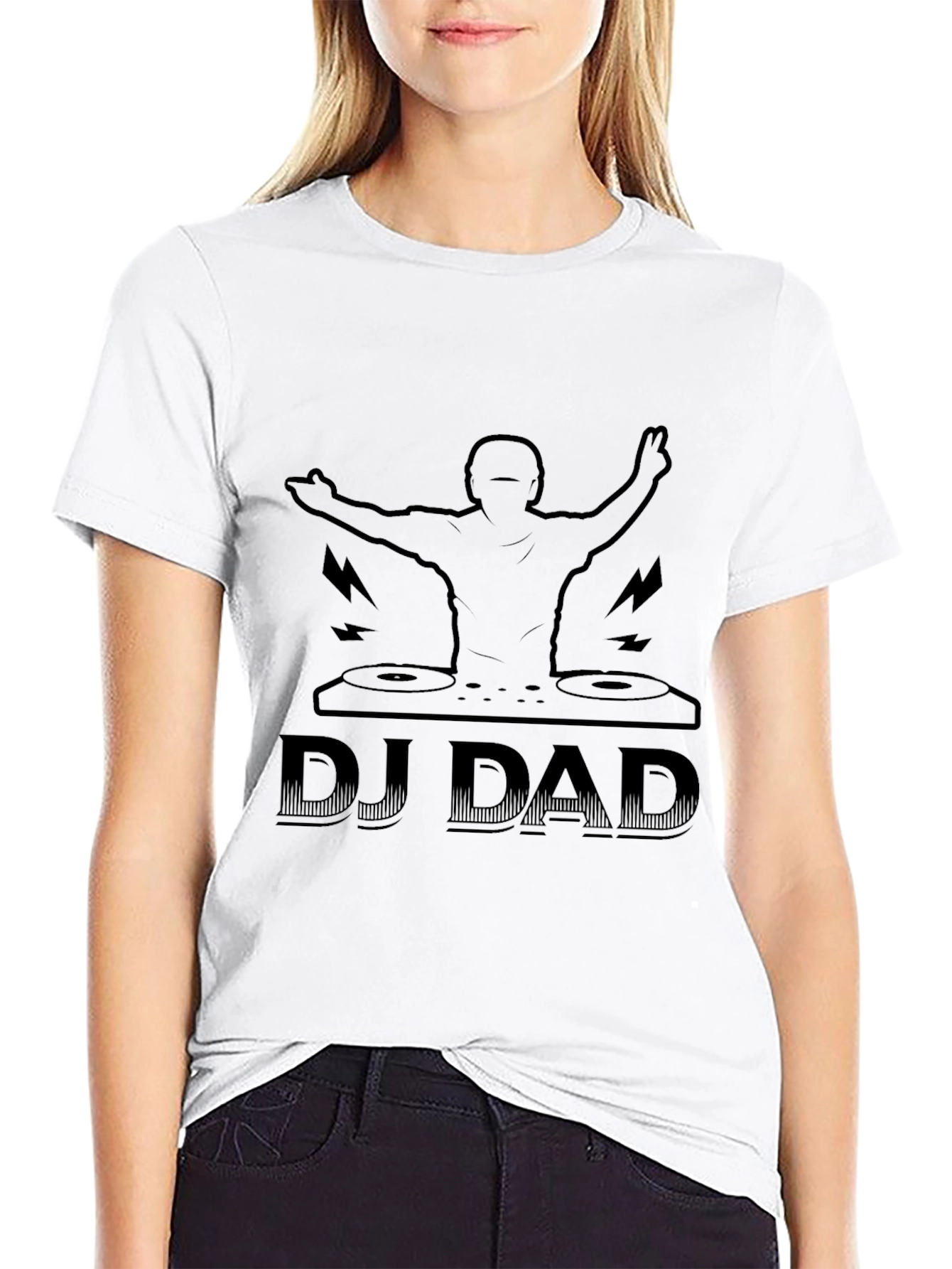 DJ Dad Graphic Tee - Black Cotton T-Shirt