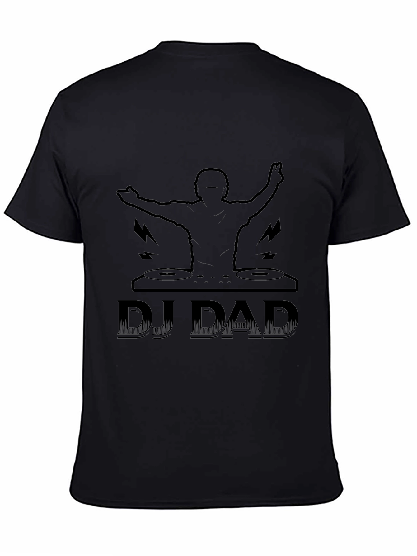 DJ Dad Graphic Tee - Black Cotton T-Shirt